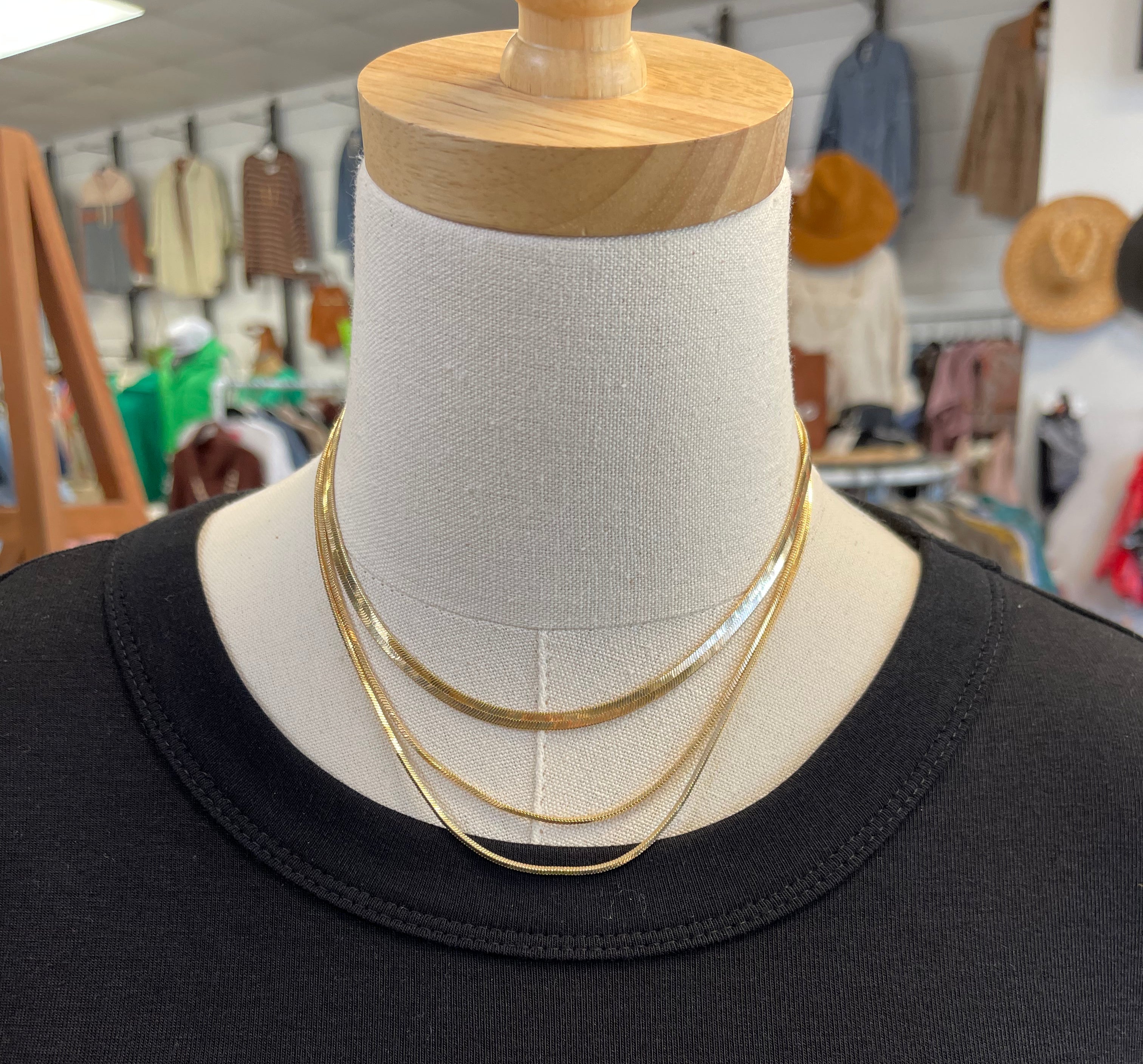 3 Strand Bone Necklace-Necklaces-Fame-The Silo Boutique, Women's Fashion Boutique Located in Warren and Grand Forks North Dakota