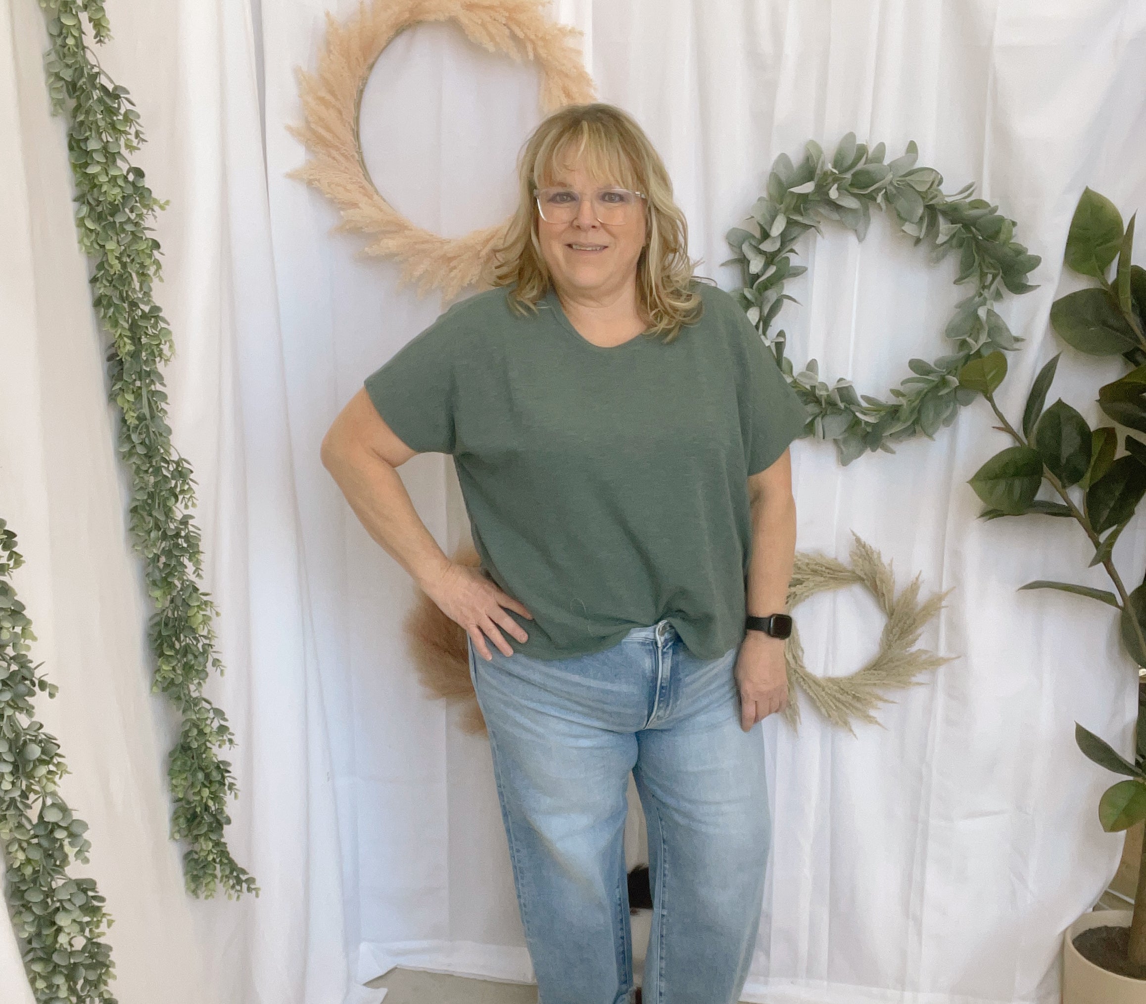 Julie Slub Oversized Tee-Short Sleeve Tops-Zenana-The Silo Boutique, Women's Fashion Boutique Located in Warren and Grand Forks North Dakota