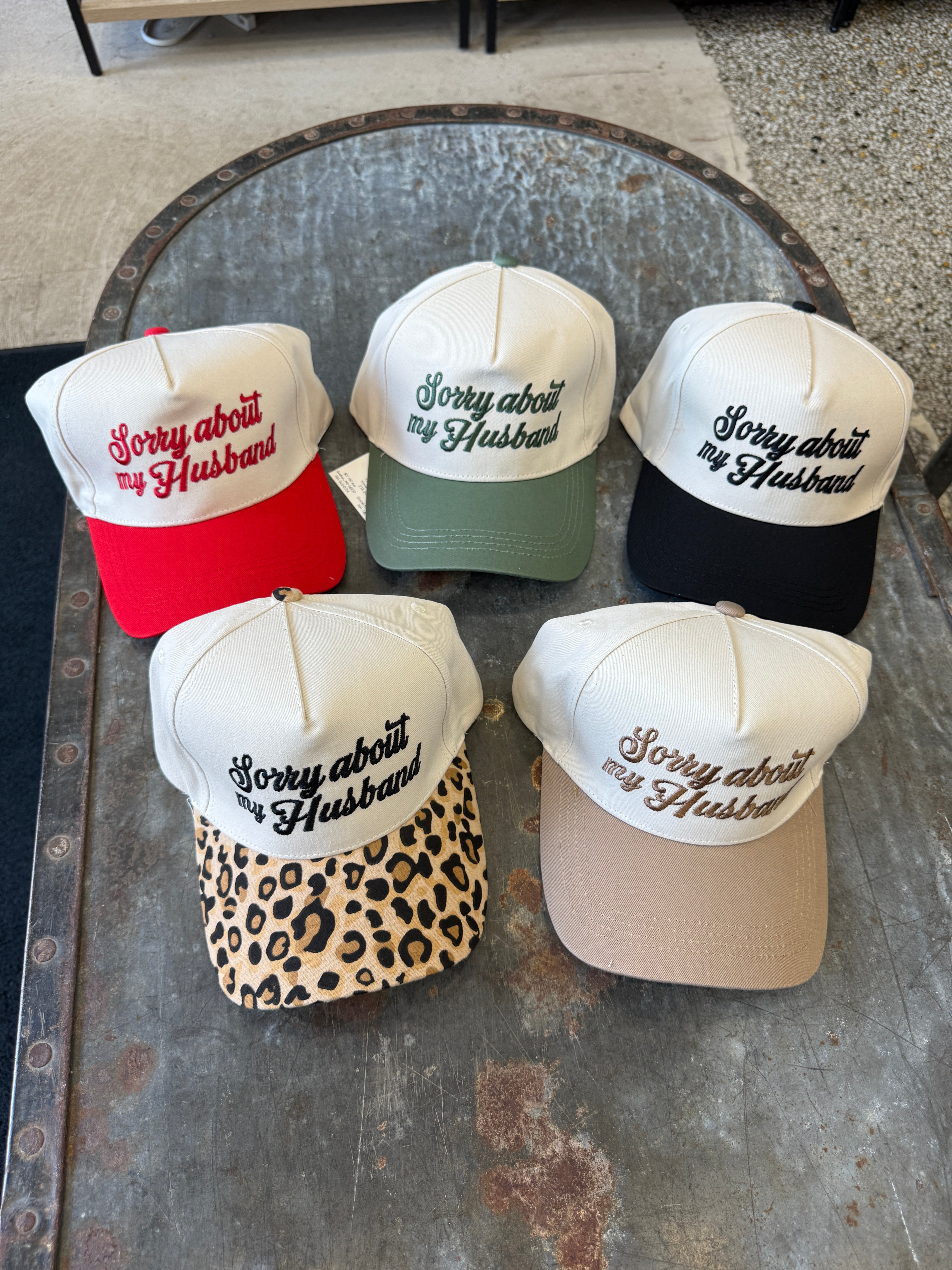 Sorry About My Husband Hat-Hats-Zenana-The Silo Boutique, Women's Fashion Boutique Located in Warren and Grand Forks North Dakota