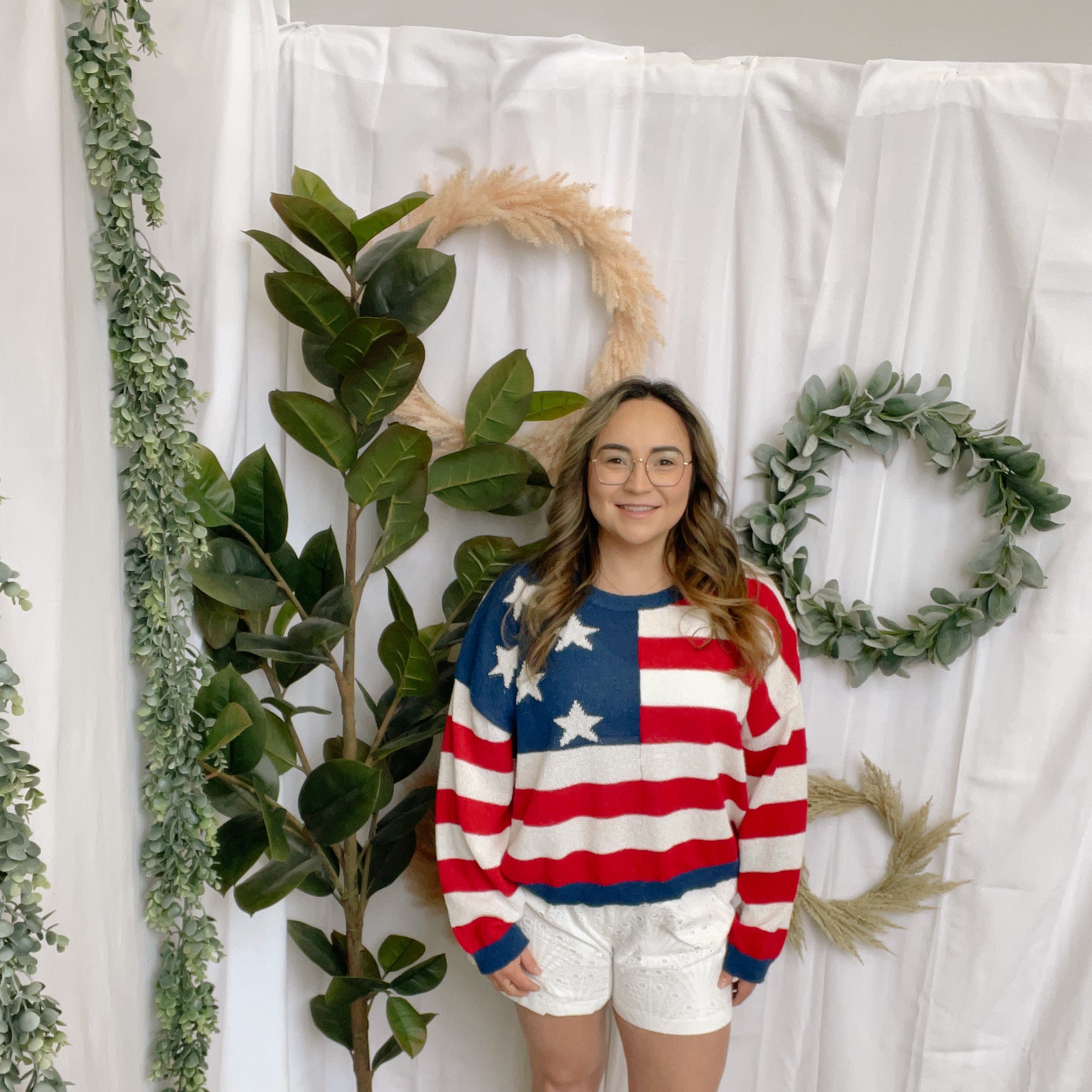 The Flag Lightweight Sweater-Sweaters-tcec-The Silo Boutique, Women's Fashion Boutique Located in Warren and Grand Forks North Dakota
