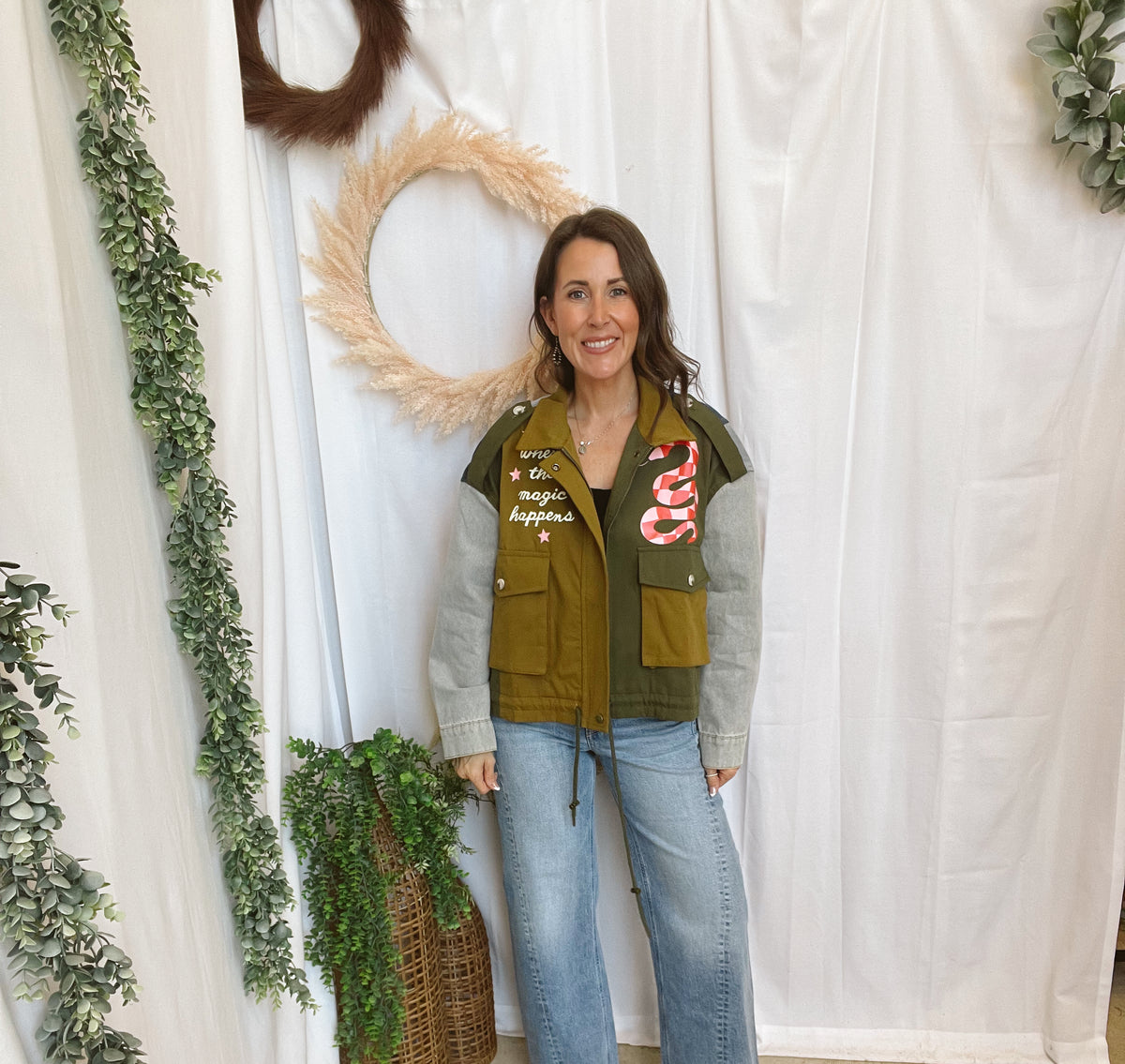 Davi Dani Mixed Media Jacket-Coats & Jackets-davi dani-The Silo Boutique, Women's Fashion Boutique Located in Warren and Grand Forks North Dakota