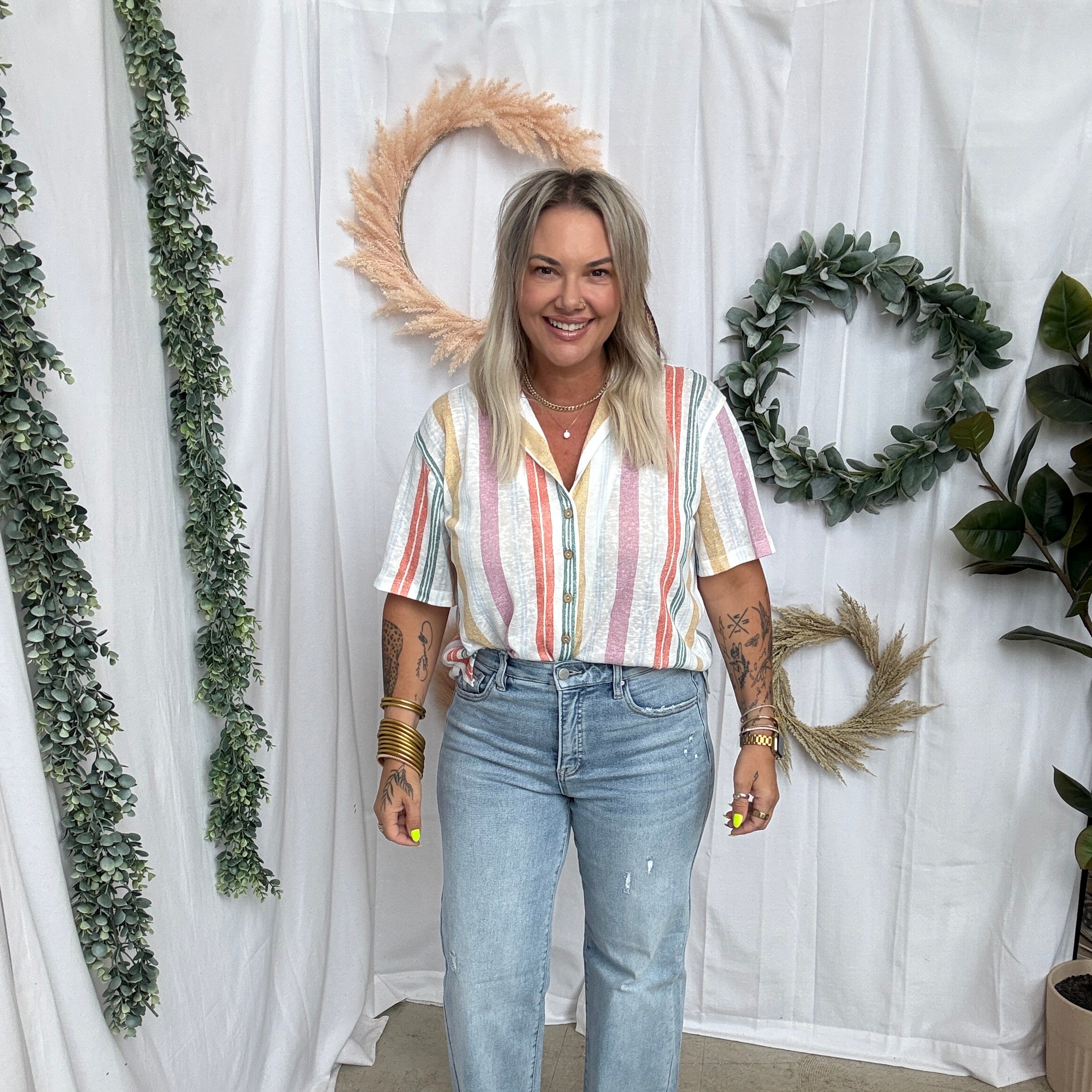 Risen Everly Light Wide Leg Jeans-Jeans-risen-The Silo Boutique, Women's Fashion Boutique Located in Warren and Grand Forks North Dakota