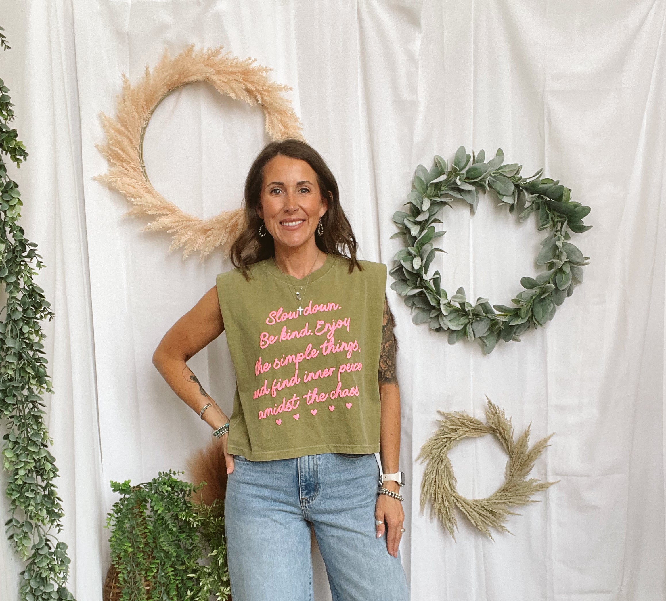 Simple Things Puff Tank-Graphic Tees-poppy-The Silo Boutique, Women's Fashion Boutique Located in Warren and Grand Forks North Dakota