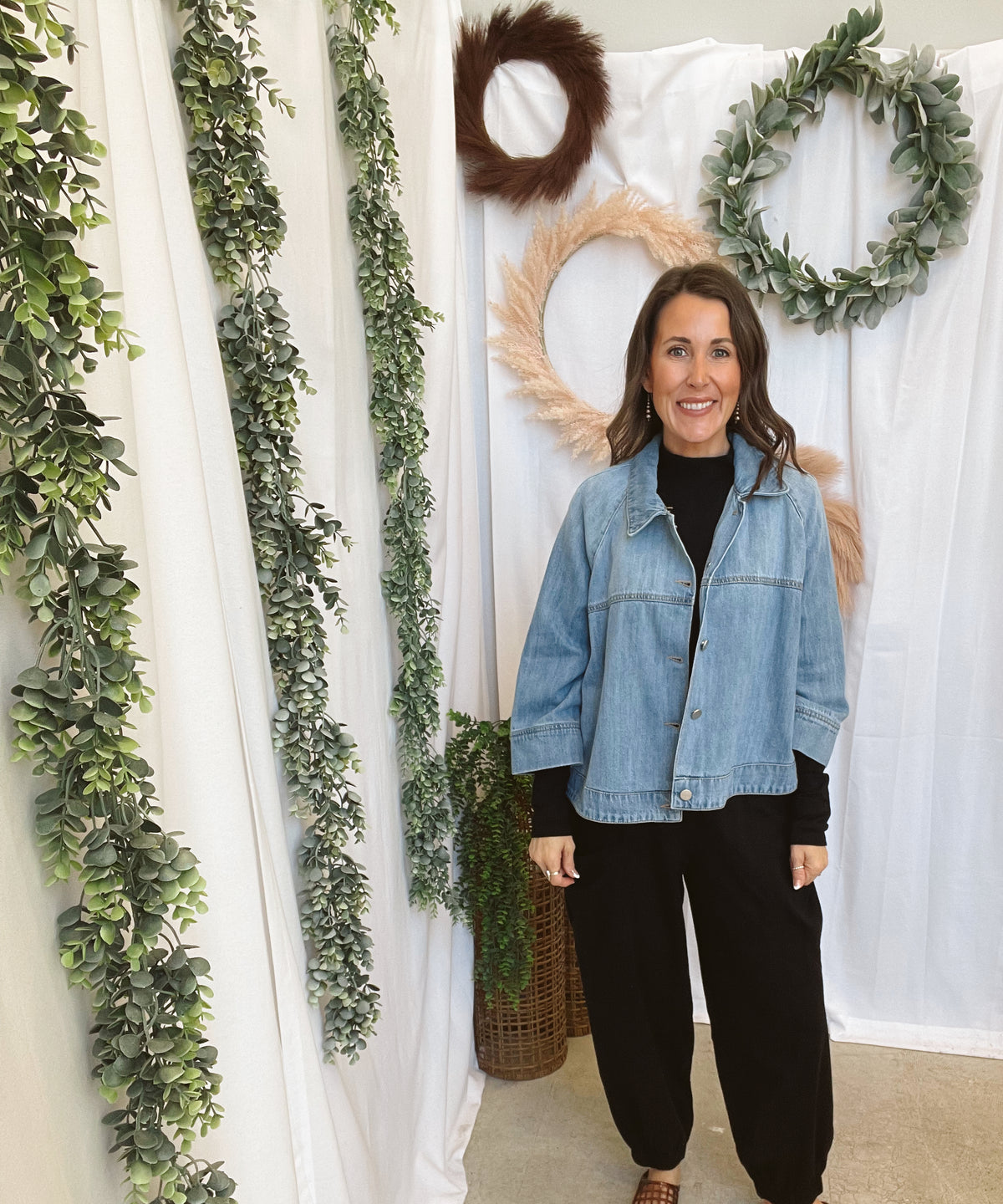 Risen Cape Denim Jacket-Coats & Jackets-risen-The Silo Boutique, Women's Fashion Boutique Located in Warren and Grand Forks North Dakota