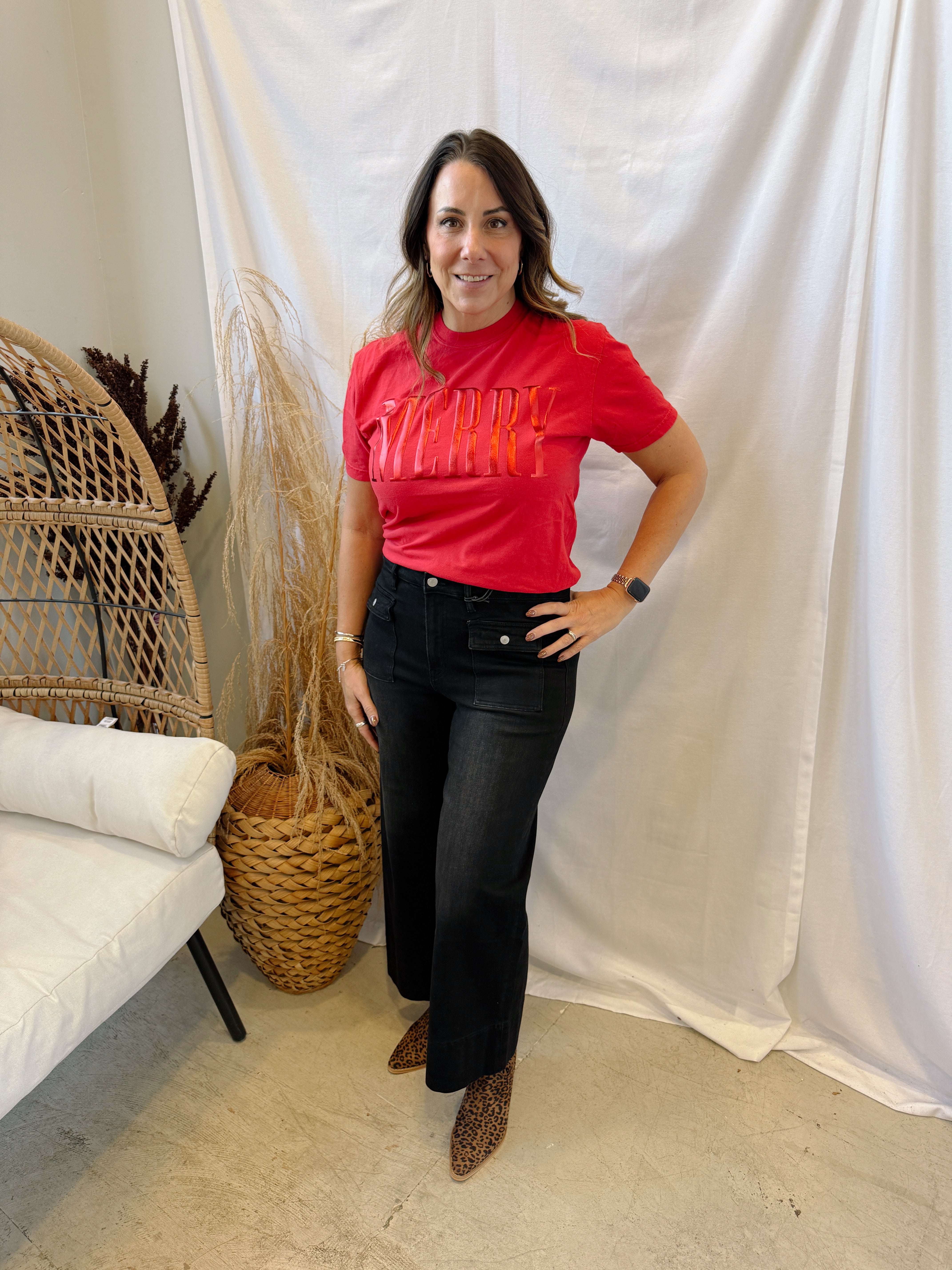 Merry Mood Tee-Final Sale-Graphic Tees-Summer Tees-The Silo Boutique, Women's Fashion Boutique Located in Warren and Grand Forks North Dakota