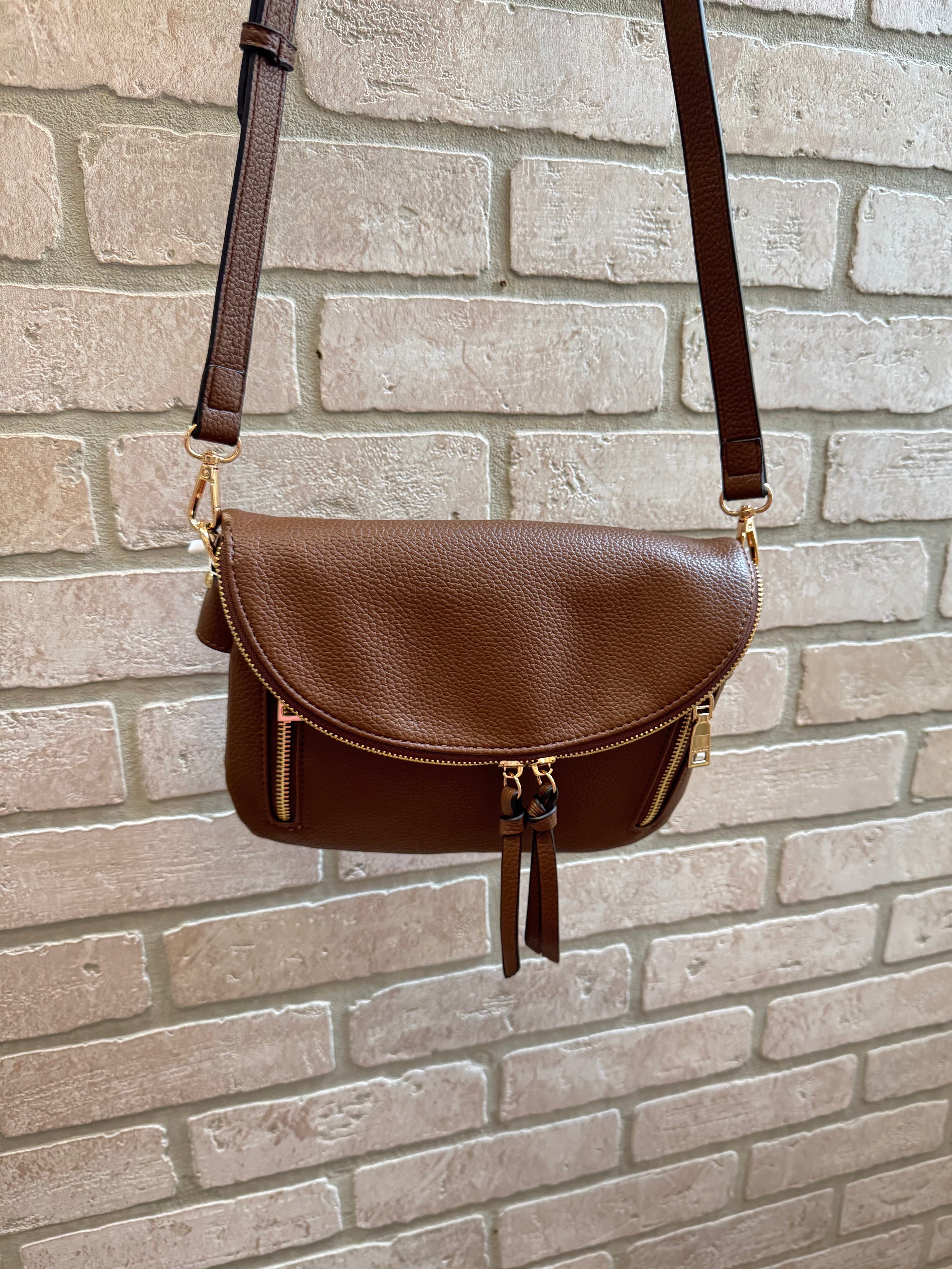Jen and Co Aubree Purse-Brown-Crossbody Purses-Jen and Co-The Silo Boutique, Women's Fashion Boutique Located in Warren and Grand Forks North Dakota
