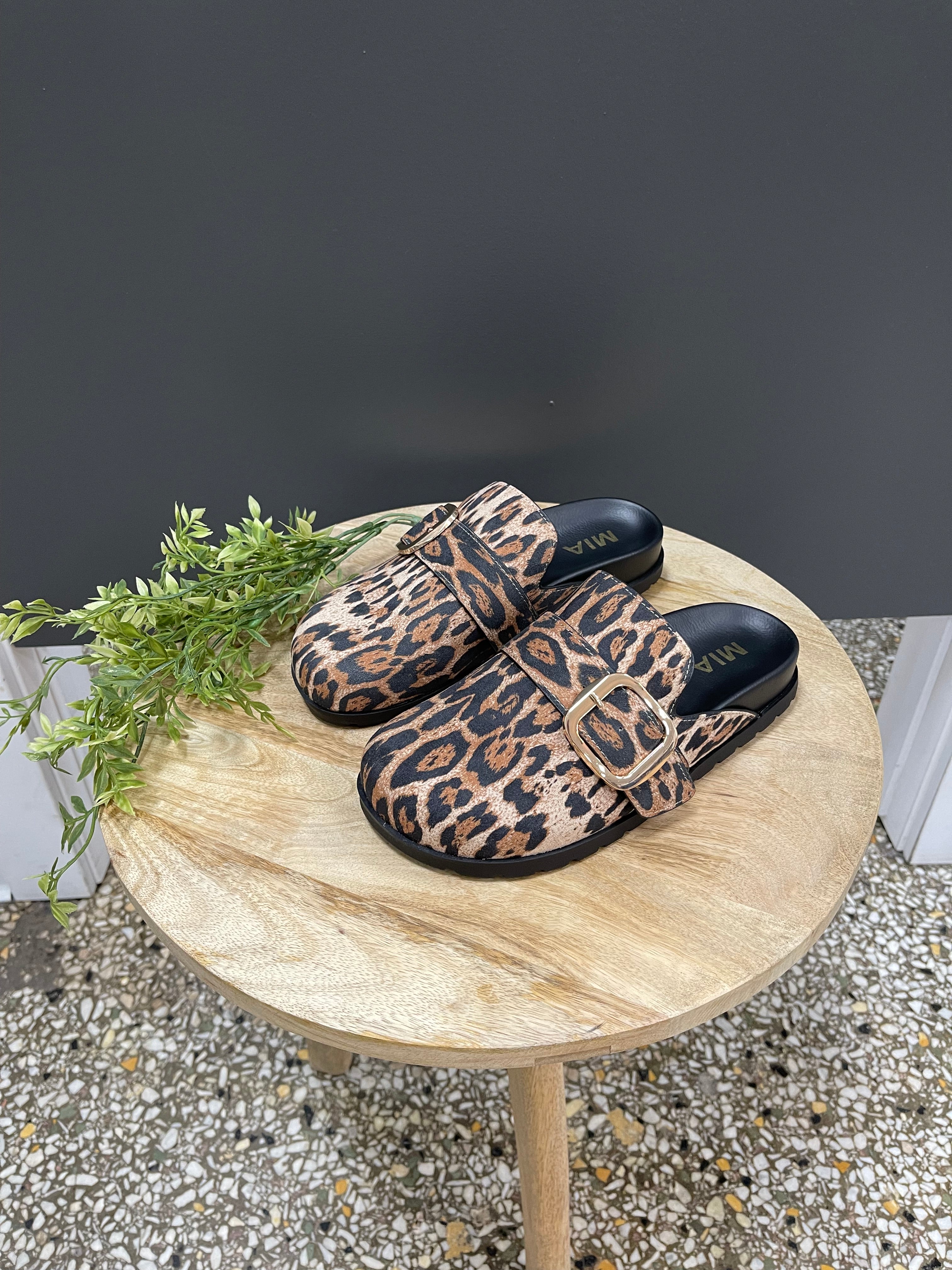 MIA Gilia Leopard Clog-Clogs-MIA-The Silo Boutique, Women's Fashion Boutique Located in Warren and Grand Forks North Dakota