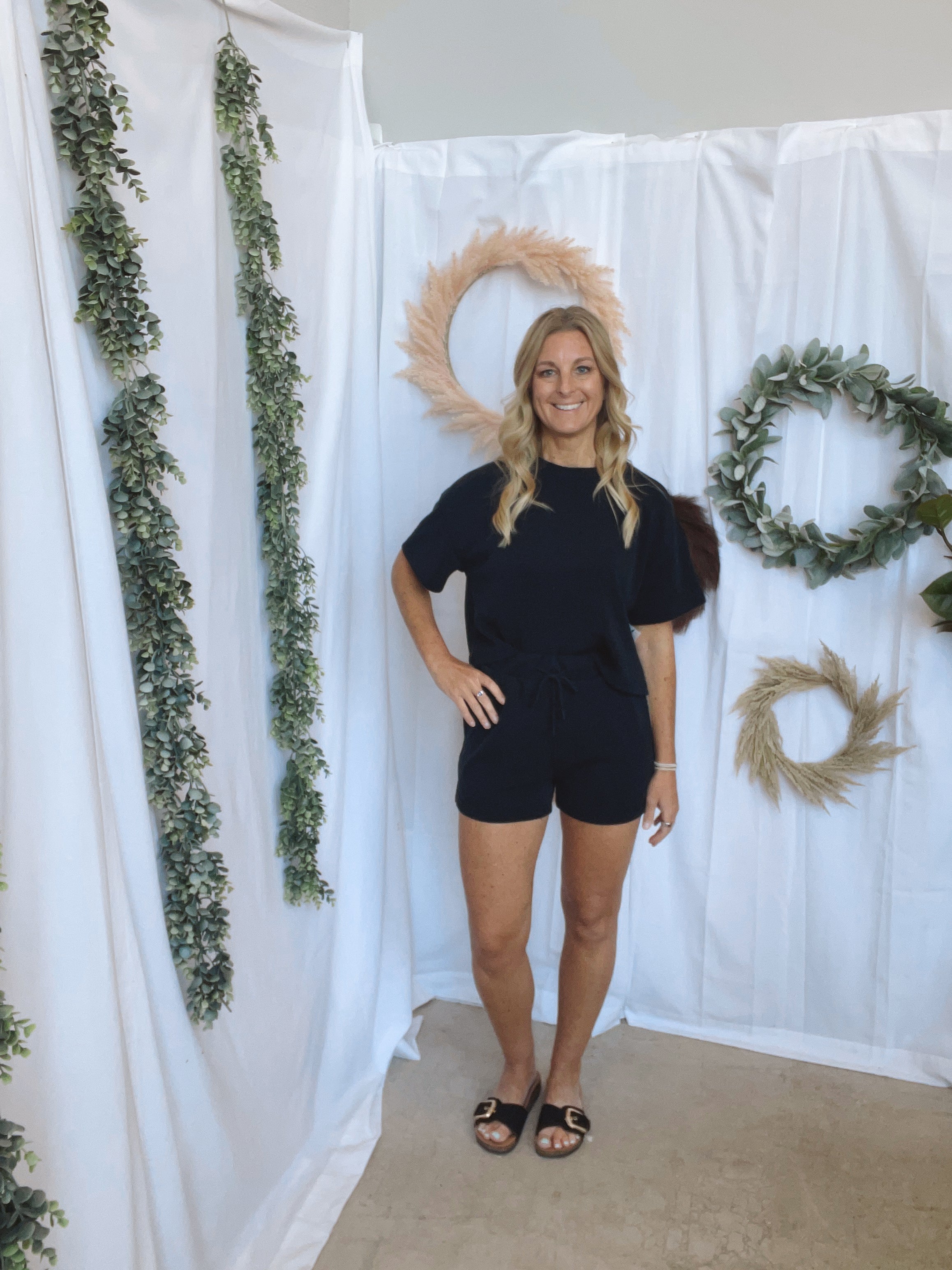 Mono B Laguna Short Set-Black-Outfit Sets-mono b-The Silo Boutique, Women's Fashion Boutique Located in Warren and Grand Forks North Dakota