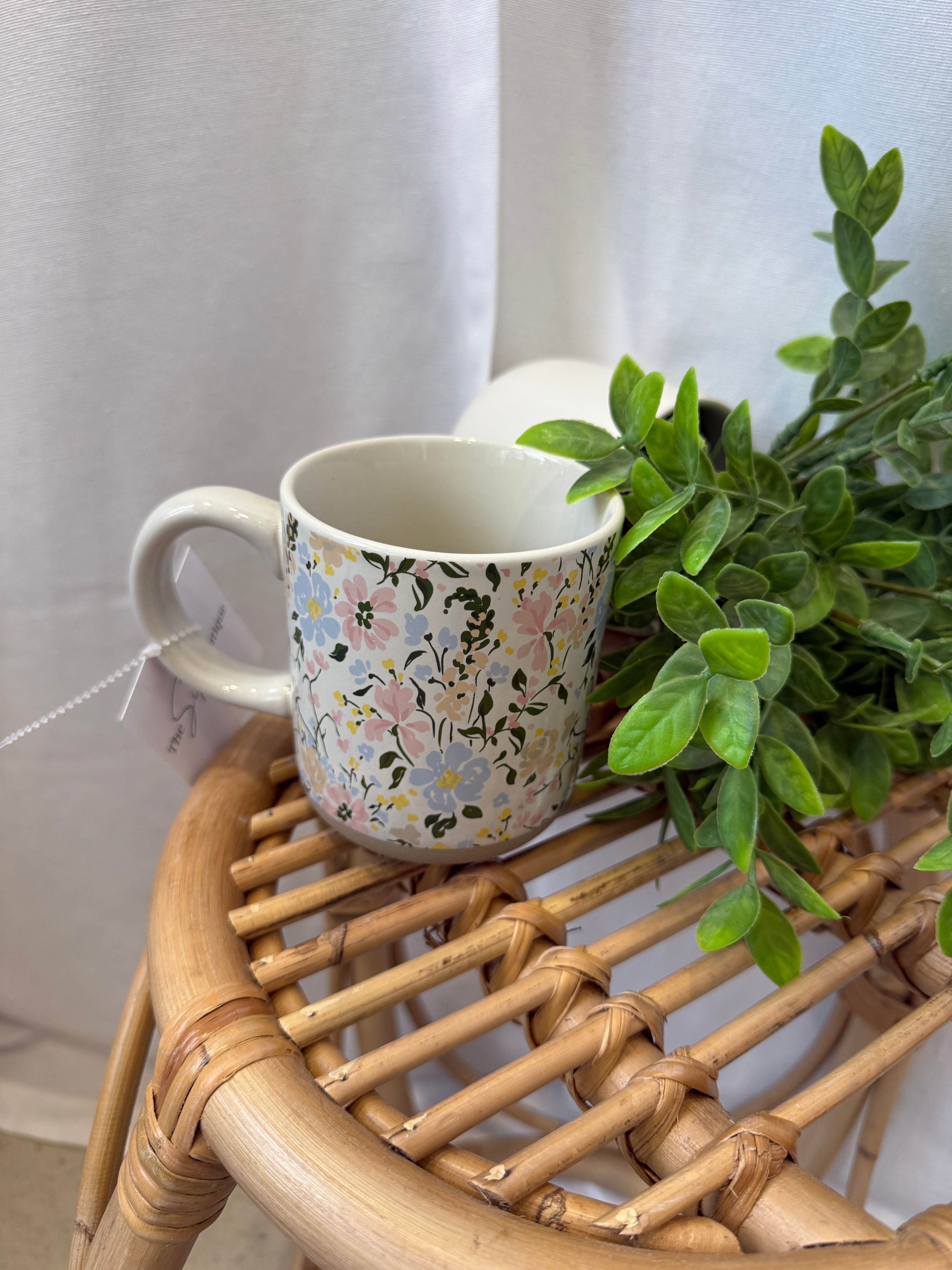 Floral Stone Coffee Mug-Final Sale-Drinkware-sweet water decor-The Silo Boutique, Women's Fashion Boutique Located in Warren and Grand Forks North Dakota