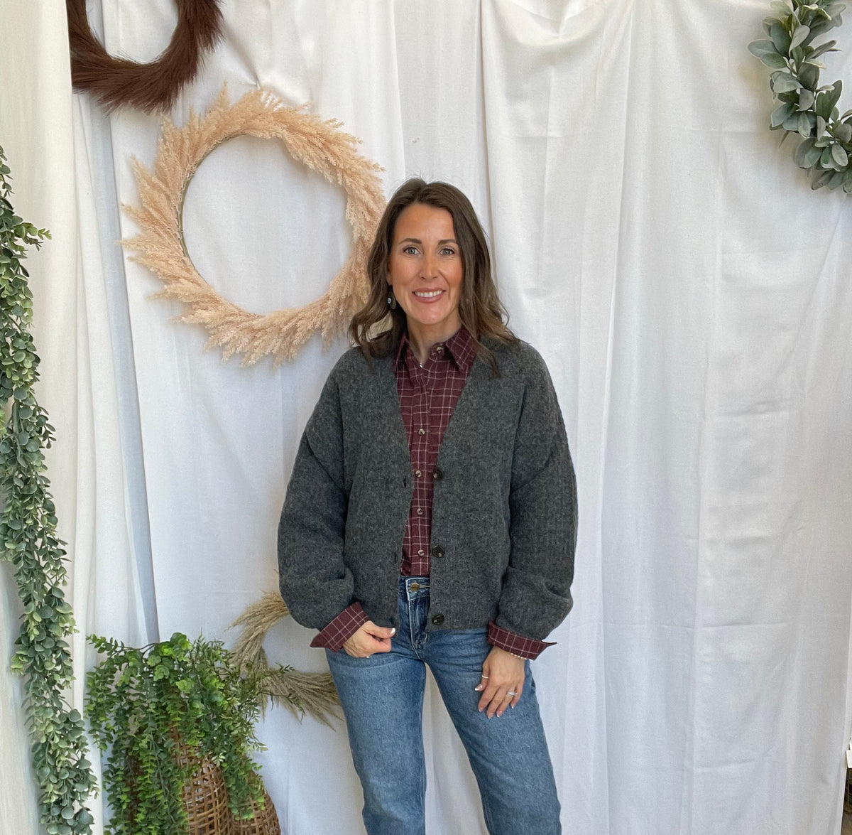 Isabel So Soft Cardigan-Charcoal-Cardigans-hyfve-The Silo Boutique, Women's Fashion Boutique Located in Warren and Grand Forks North Dakota