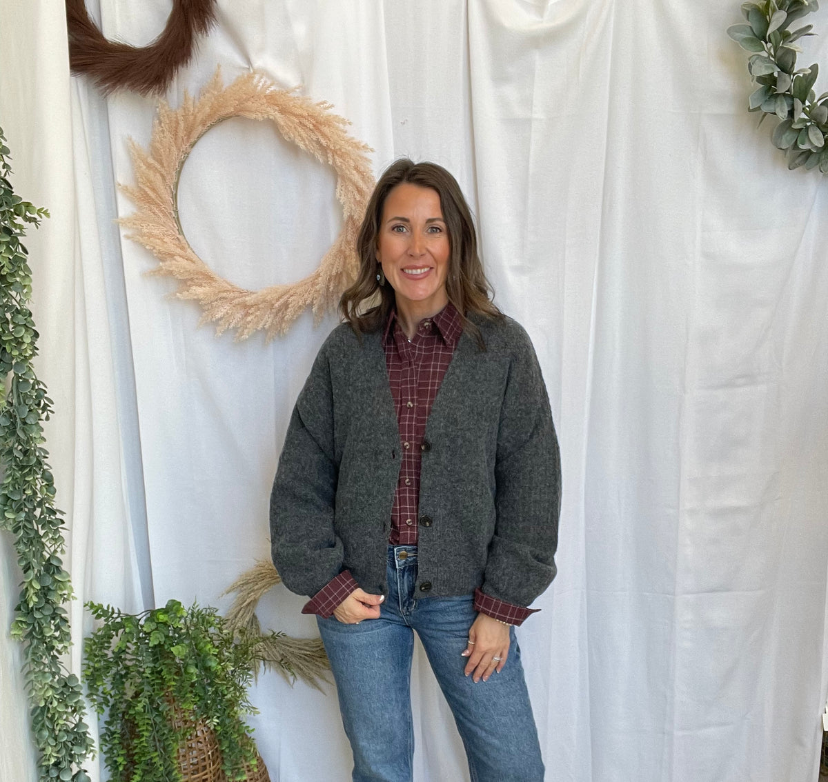 Isabel So Soft Cardigan-Charcoal-Cardigans-hyfve-The Silo Boutique, Women's Fashion Boutique Located in Warren and Grand Forks North Dakota