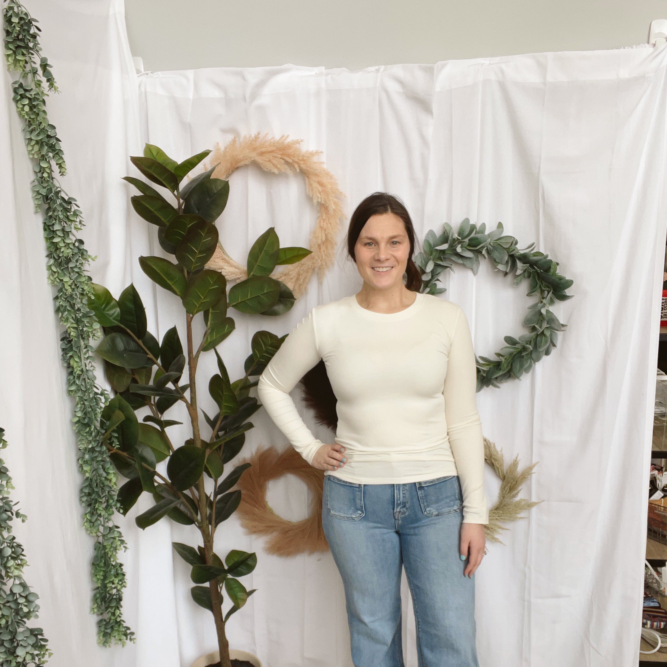 Mono B Essential Long Sleeve Top-Natural-Long Sleeve Tops-mono b-The Silo Boutique, Women's Fashion Boutique Located in Warren and Grand Forks North Dakota