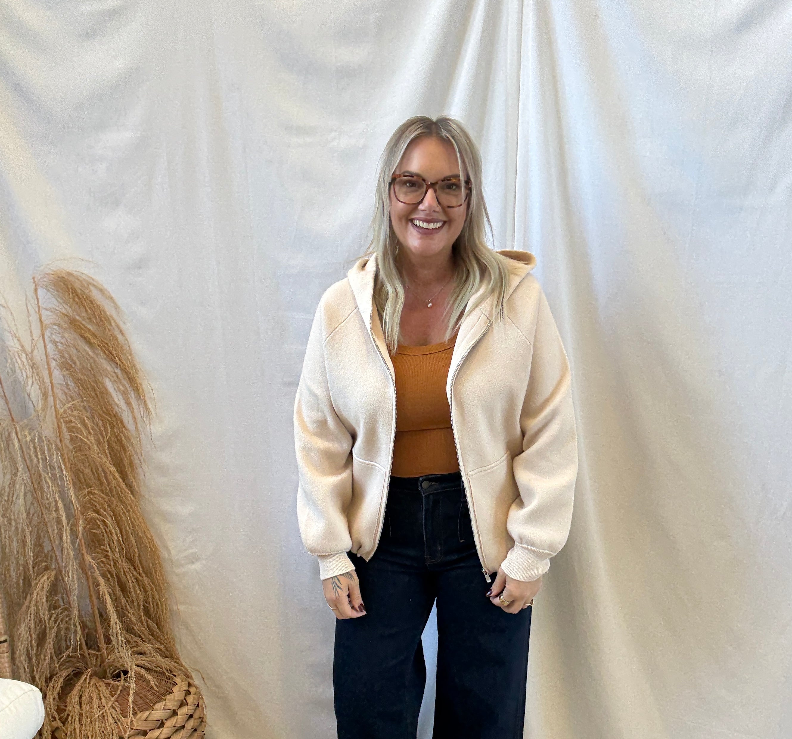 So Soft Oversized Hoodie Sweater-Oatmeal-Sweaters-staccato-The Silo Boutique, Women's Fashion Boutique Located in Warren and Grand Forks North Dakota