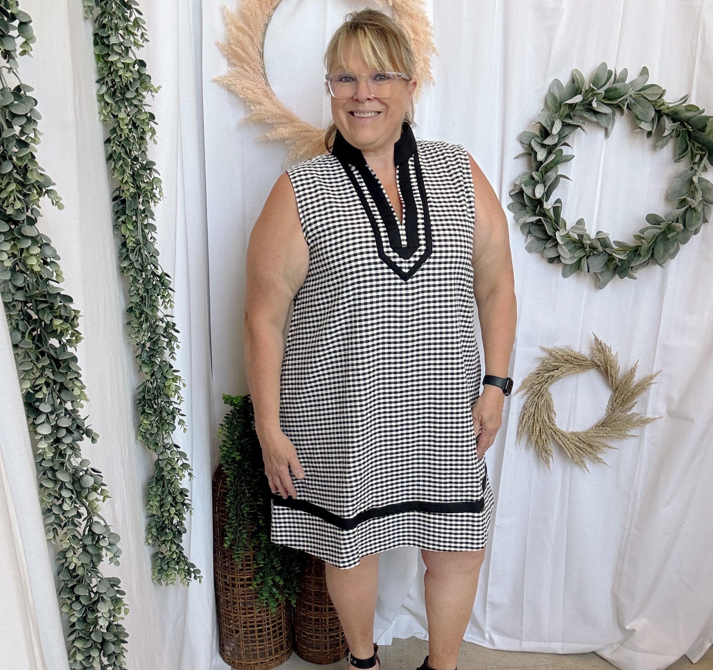 Kate Gingham Dress-Final Sale-Dresses-entro-The Silo Boutique, Women's Fashion Boutique Located in Warren and Grand Forks North Dakota