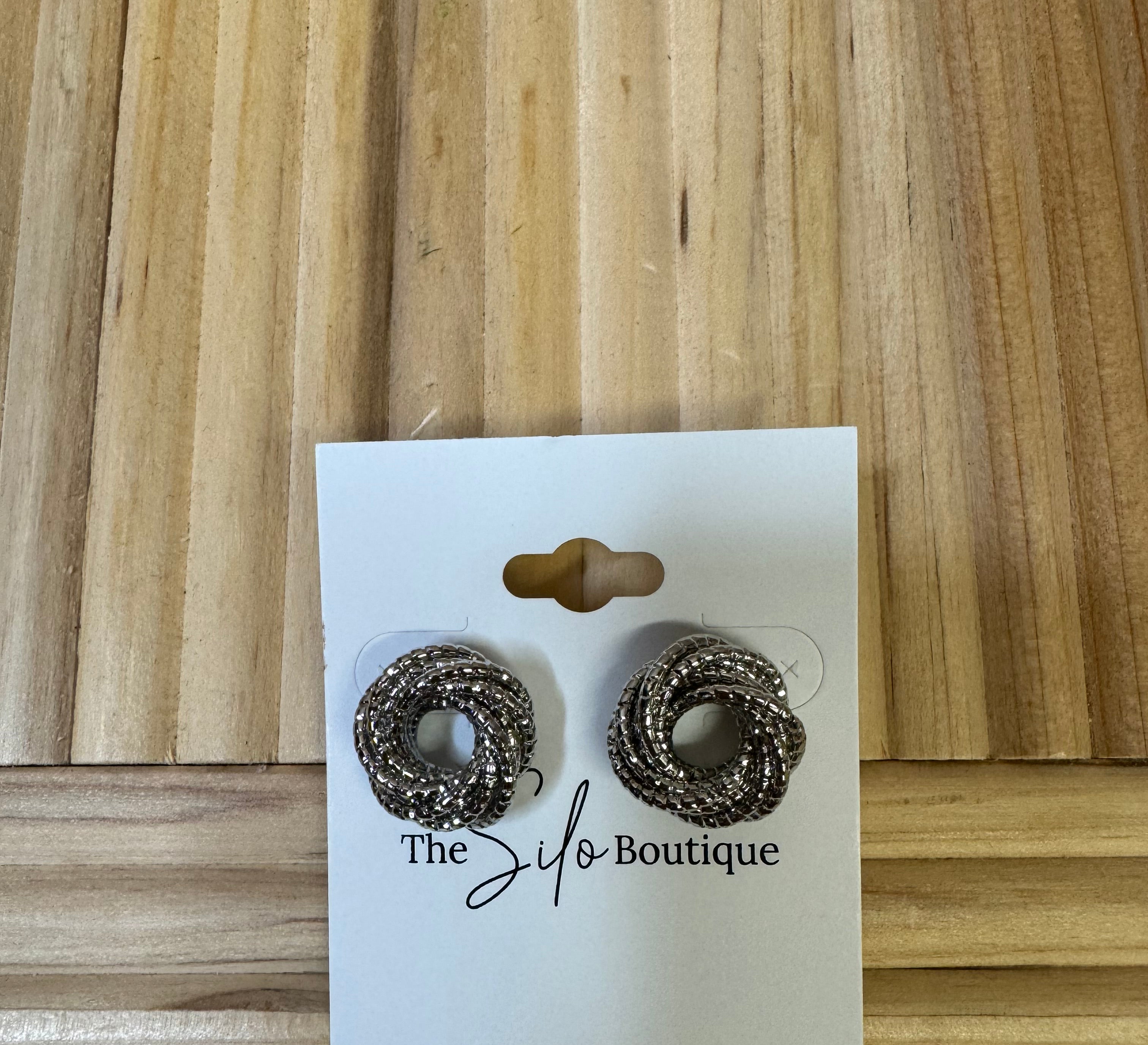 Twist Knot Stud Earrings-earrings-Fame-The Silo Boutique, Women's Fashion Boutique Located in Warren and Grand Forks North Dakota