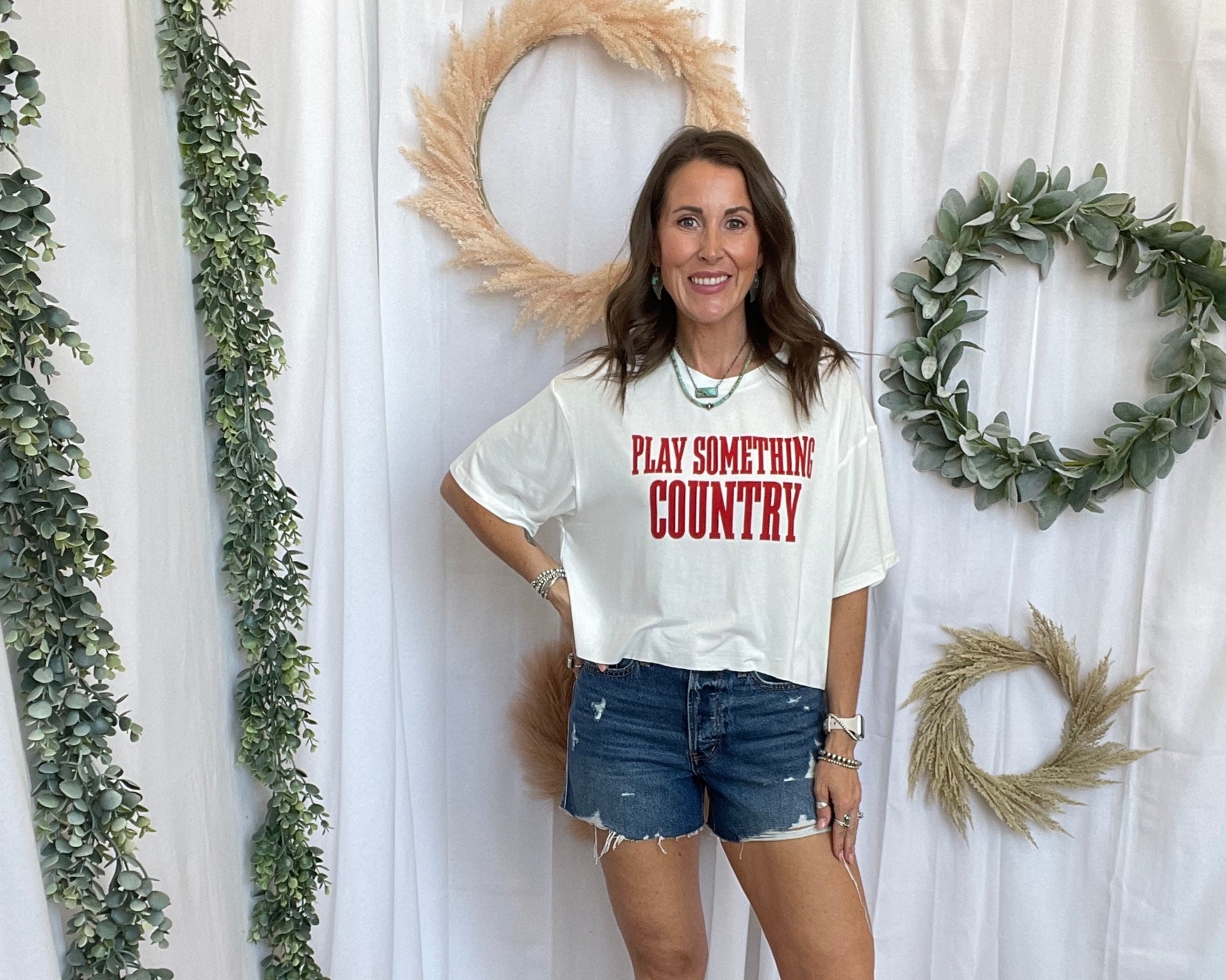 Panache Play Something Country Tee-Graphic Tees-panache-The Silo Boutique, Women's Fashion Boutique Located in Warren and Grand Forks North Dakota