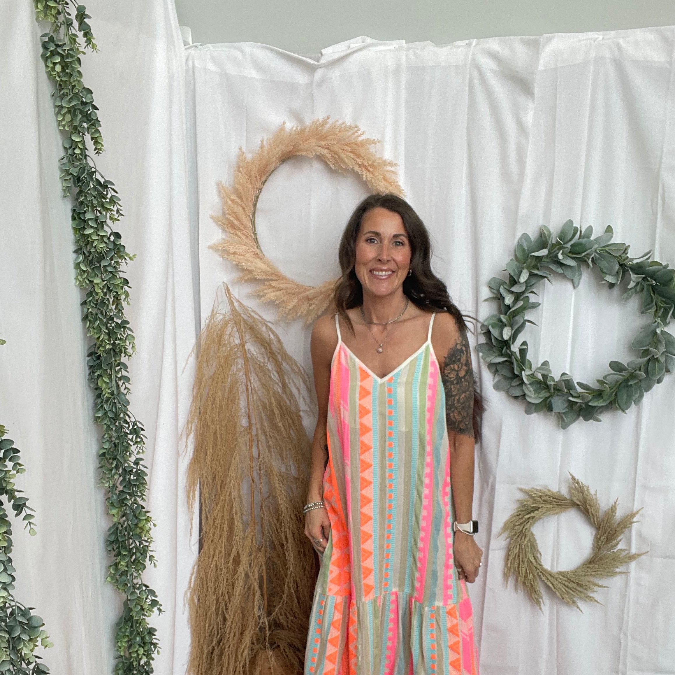 Elan Aztec Maxi Dress-Dresses-elan-The Silo Boutique, Women's Fashion Boutique Located in Warren and Grand Forks North Dakota