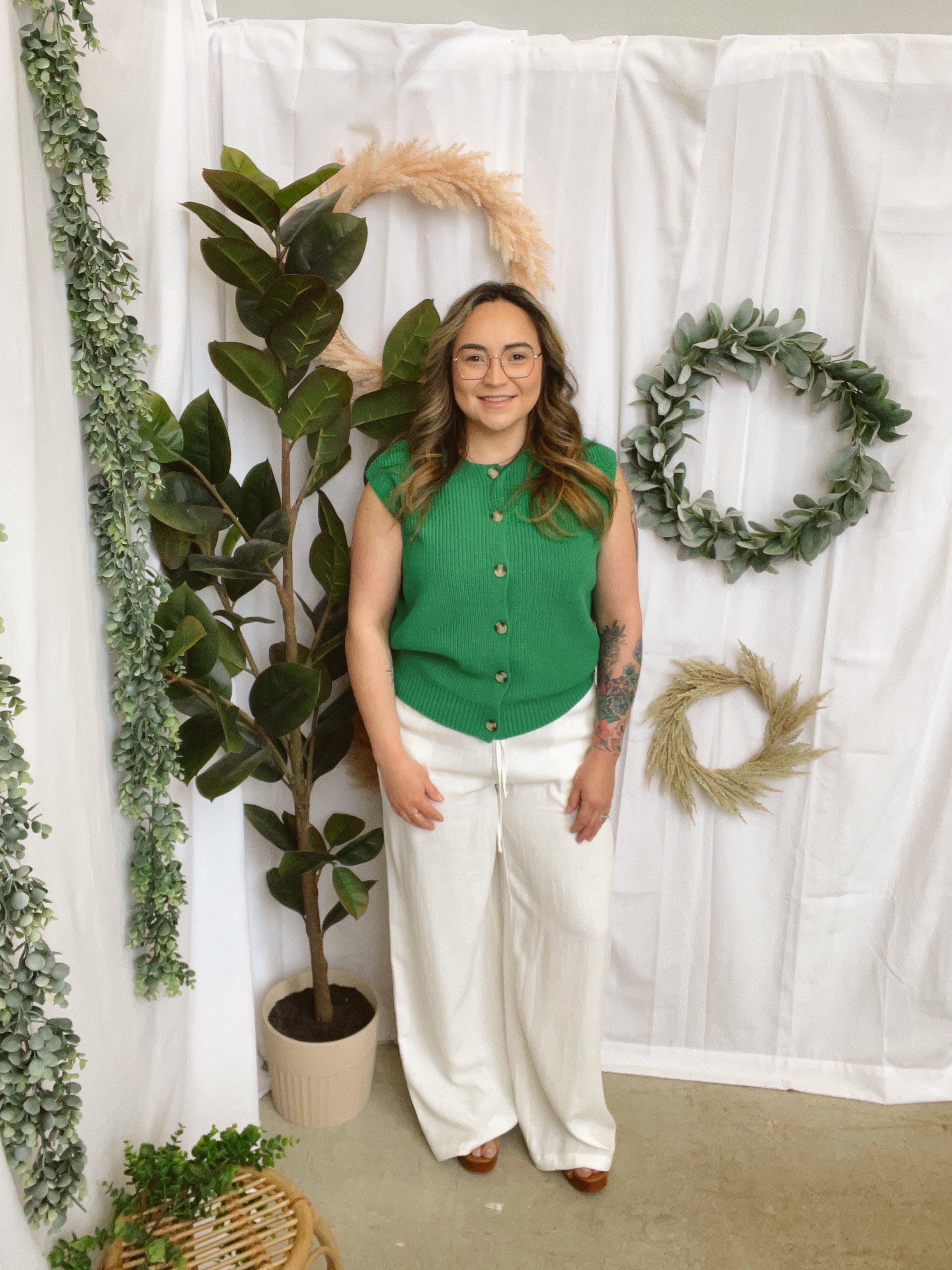 Green Sleeveless Sweater-Tank Tops-hyfve-The Silo Boutique, Women's Fashion Boutique Located in Warren and Grand Forks North Dakota