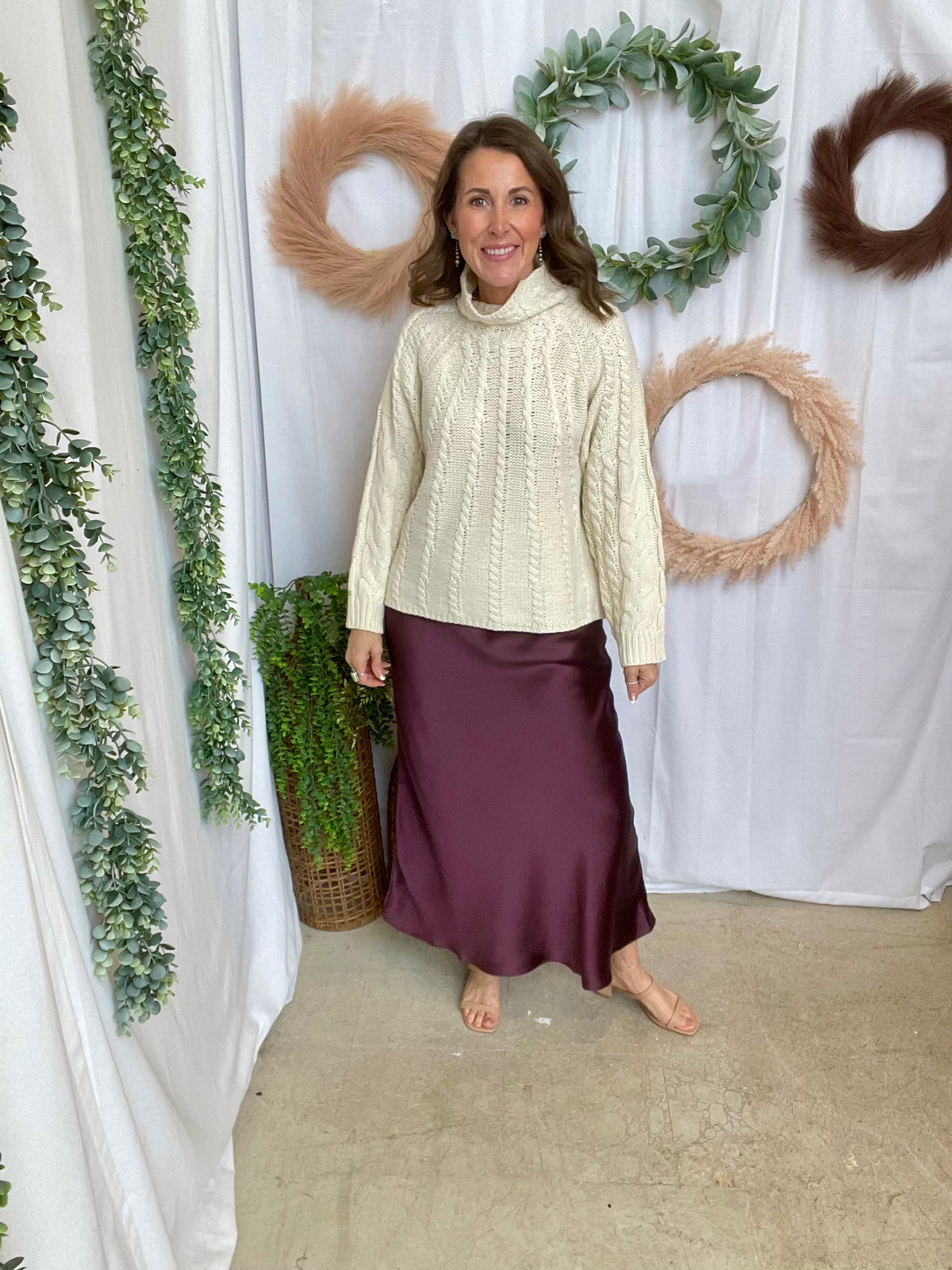 Kelci Cropped Mock Sweater-Cream-Sweaters-davi dani-The Silo Boutique, Women's Fashion Boutique Located in Warren and Grand Forks North Dakota