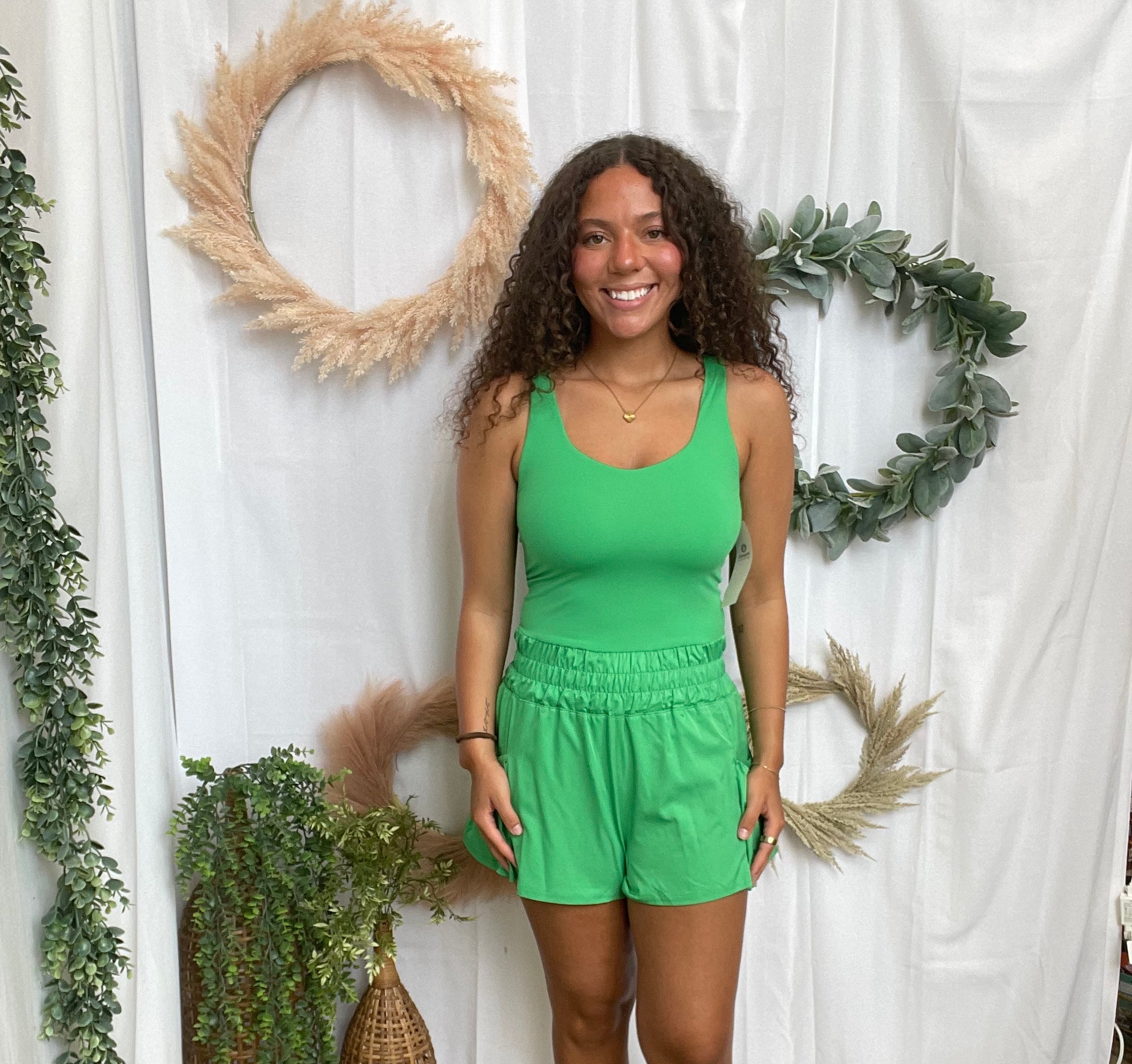 Flounce and Flow Romper-Green-Final Sale-Jumpsuits & Rompers-mono b-The Silo Boutique, Women's Fashion Boutique Located in Warren and Grand Forks North Dakota