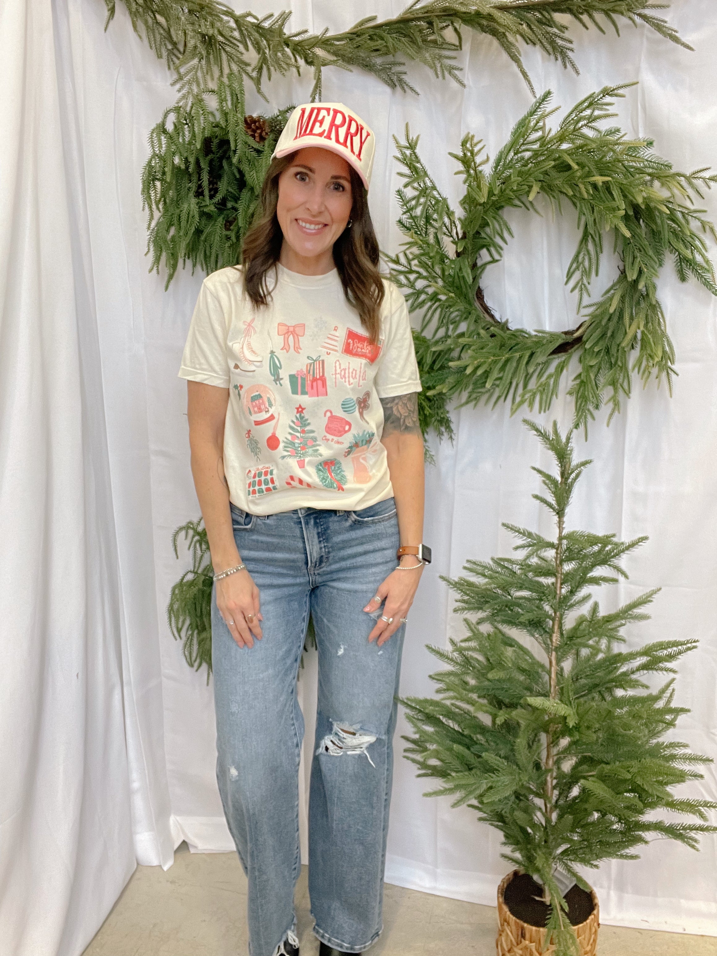 Christmas Collage Graphic Tee-Final Sale-Graphic Tees-claudia-The Silo Boutique, Women's Fashion Boutique Located in Warren and Grand Forks North Dakota