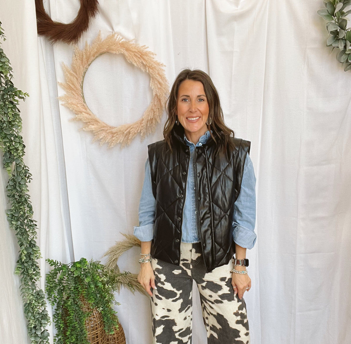 Carissa Cow Print Jeans-Jeans-hyfve-The Silo Boutique, Women's Fashion Boutique Located in Warren and Grand Forks North Dakota