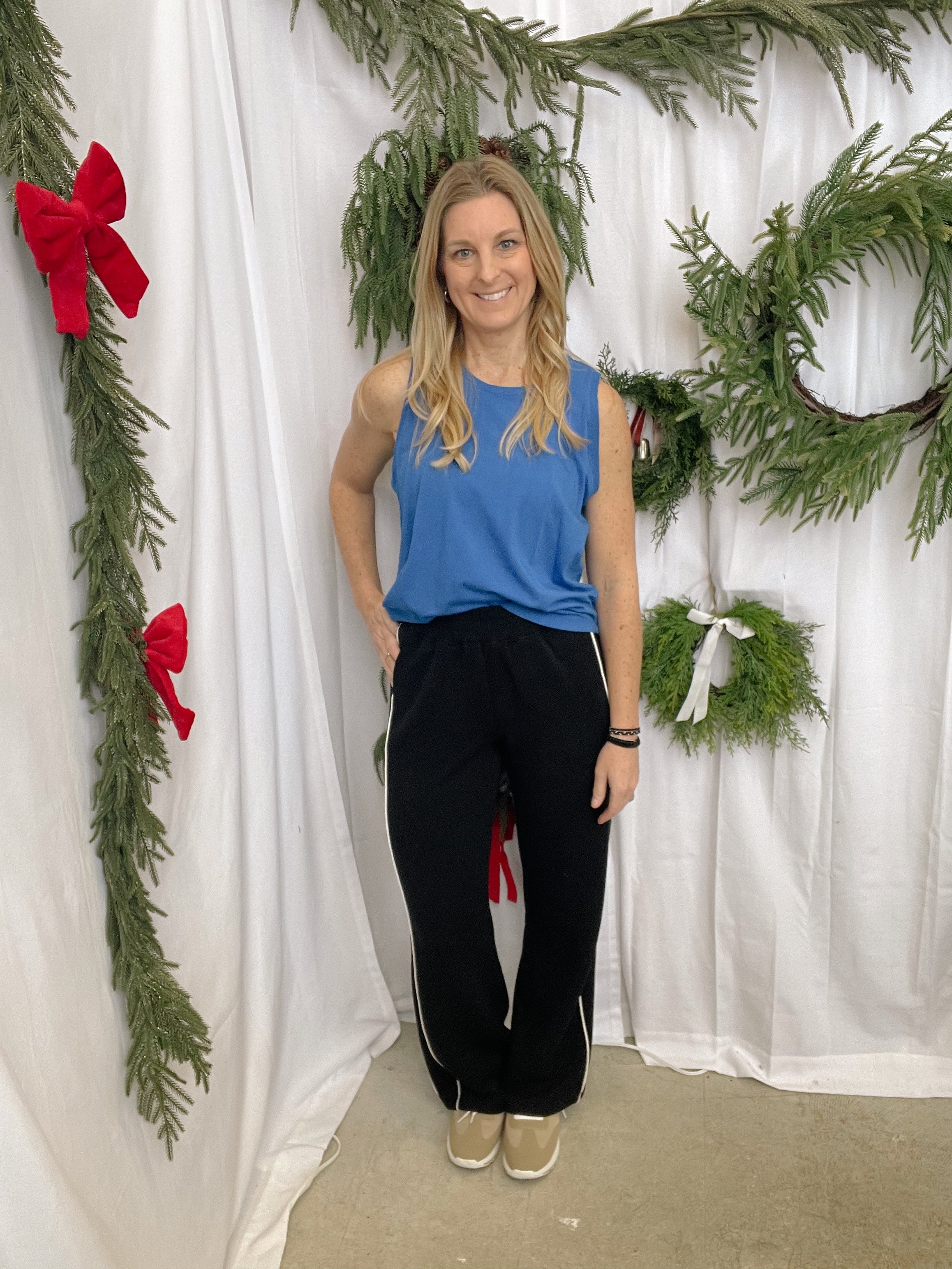 Rae Mode Piped Black Pants-Pants-rae mode-The Silo Boutique, Women's Fashion Boutique Located in Warren and Grand Forks North Dakota