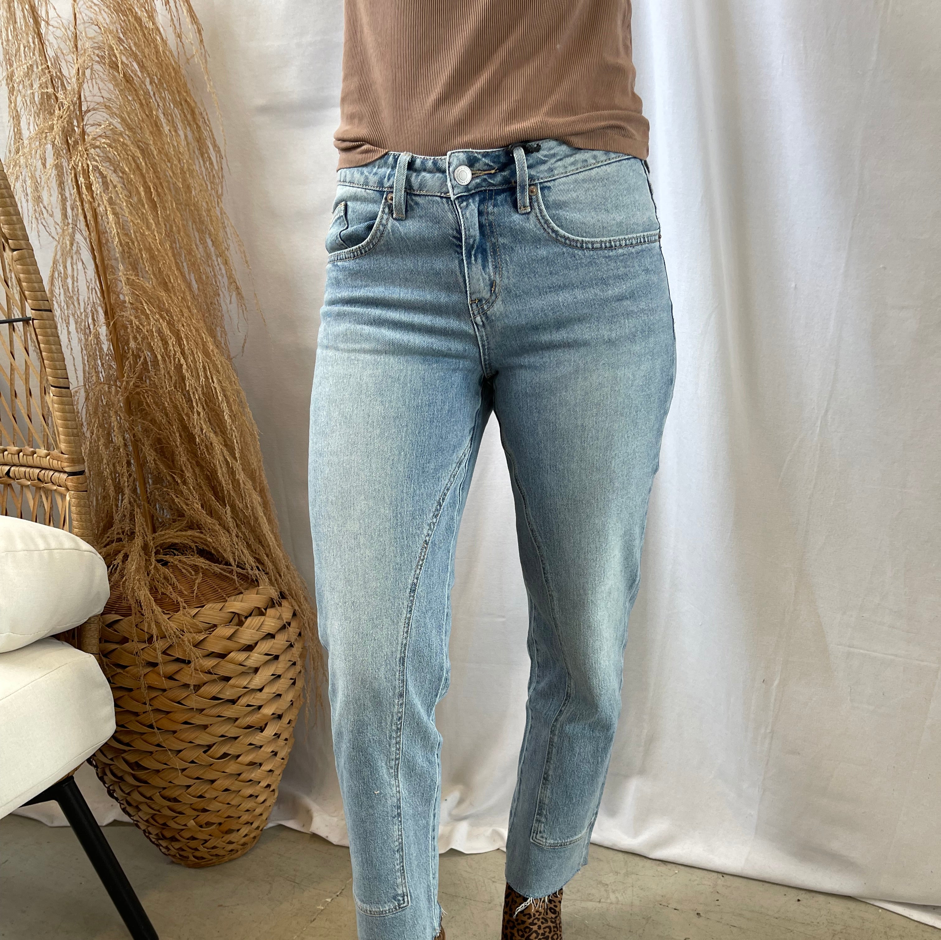 Mica Blue Lava Straight Leg Jeans-Jeans-mica-The Silo Boutique, Women's Fashion Boutique Located in Warren and Grand Forks North Dakota
