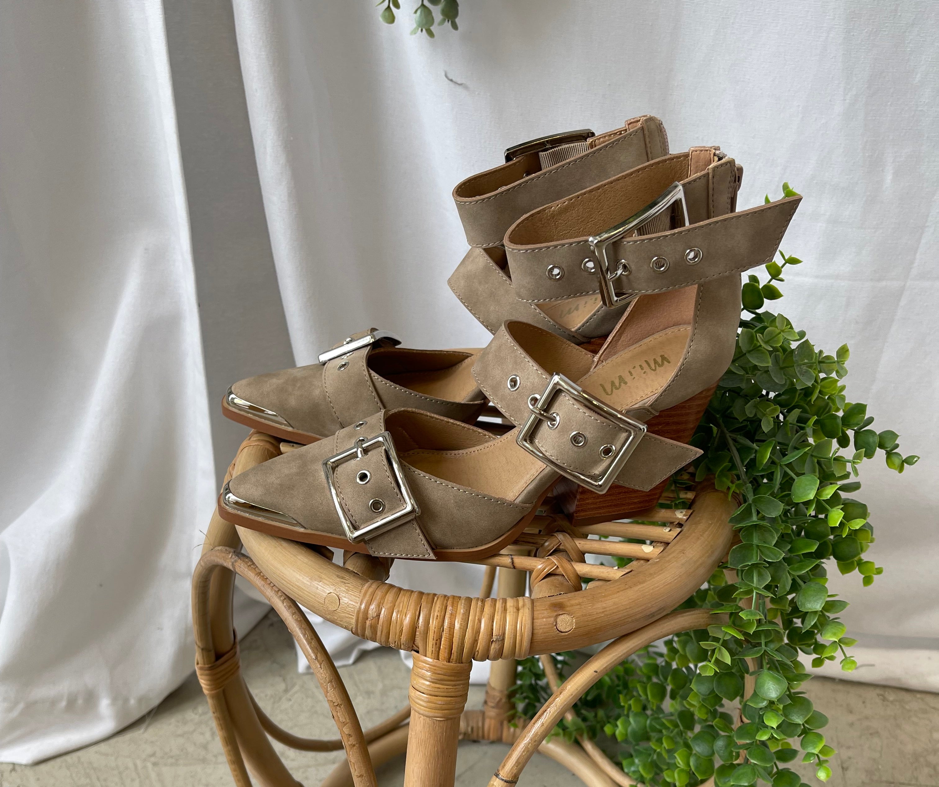 MiiM Hendrix Bootie-Taupe-Boots-miracle mile-The Silo Boutique, Women's Fashion Boutique Located in Warren and Grand Forks North Dakota