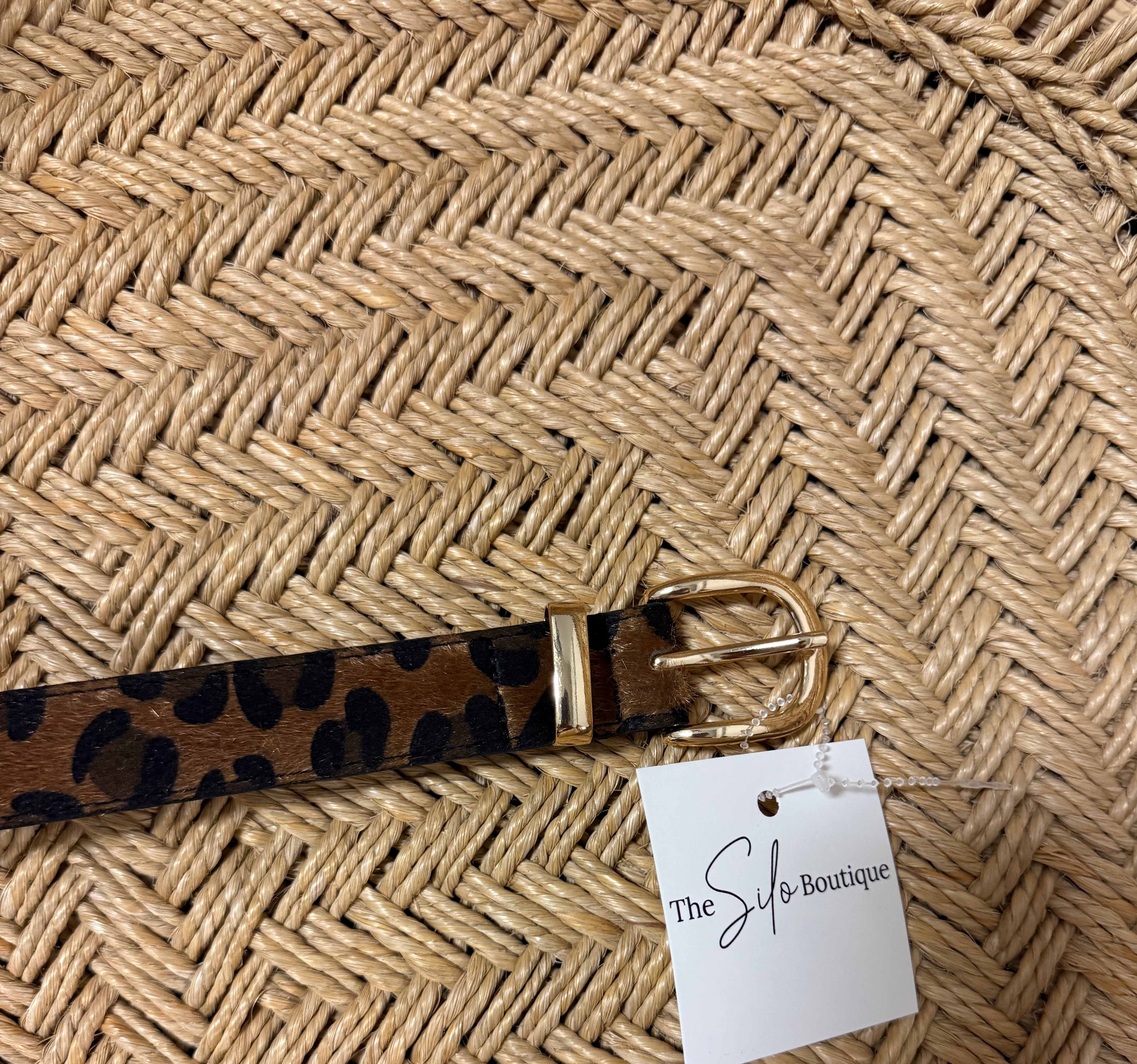 Leopard Faux Fur Belt-Belts-acity-The Silo Boutique, Women's Fashion Boutique Located in Warren and Grand Forks North Dakota