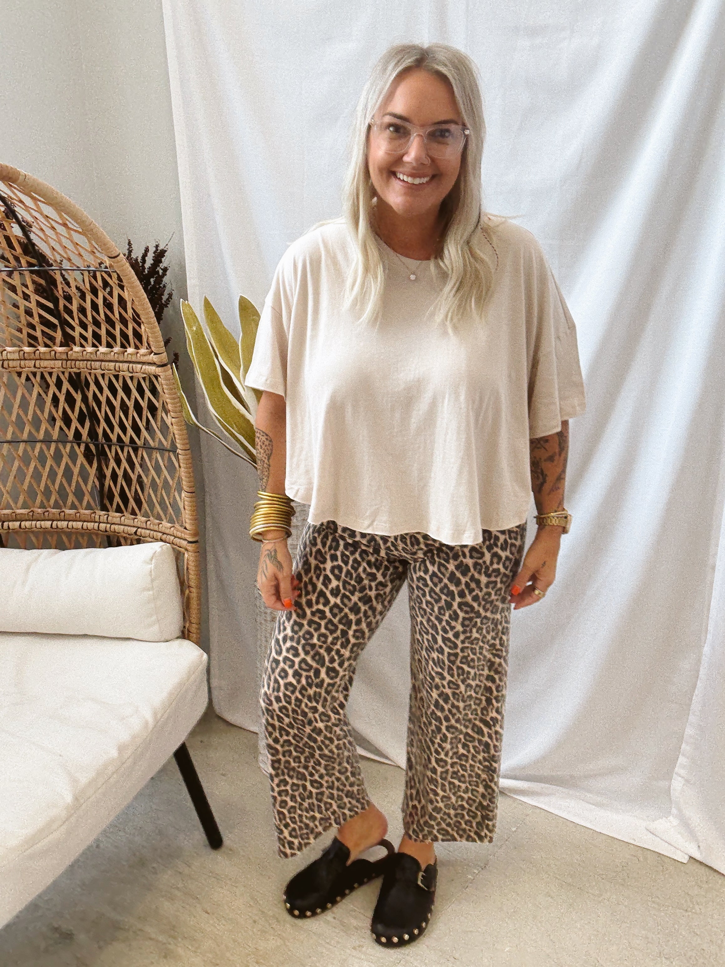 Zen Short Sleeve Crop Top-Beige-Short Sleeve Tops-Zenana-The Silo Boutique, Women's Fashion Boutique Located in Warren and Grand Forks North Dakota