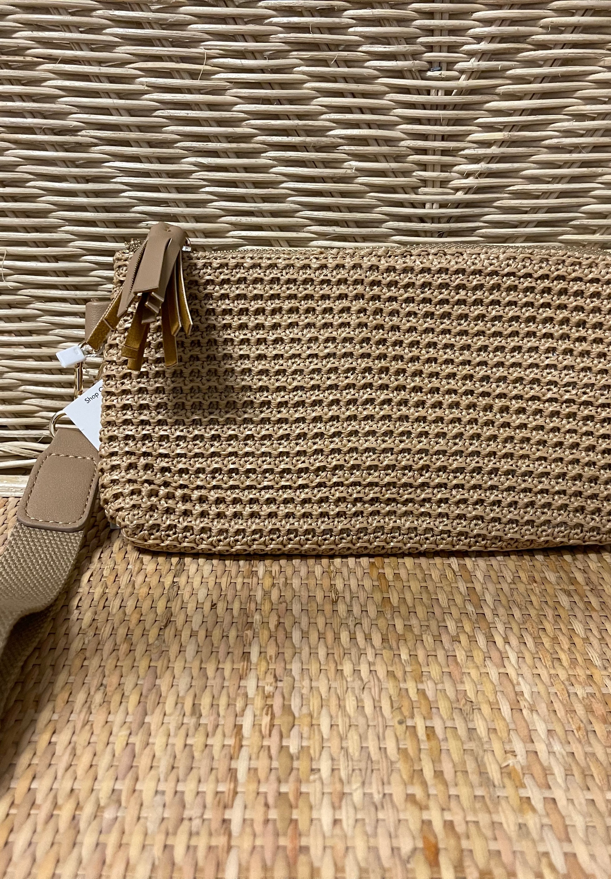 Pretty Simple Raffia Clutch Purse-Tan-Purses-pretty simple-The Silo Boutique, Women's Fashion Boutique Located in Warren and Grand Forks North Dakota