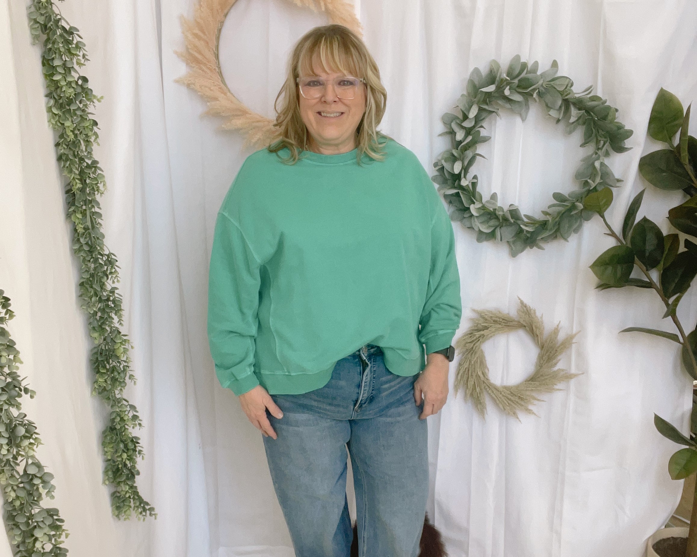 Jess Terry Pullover Sweatshirt-Forest-The Silo Boutique-The Silo Boutique, Women's Fashion Boutique Located in Warren and Grand Forks North Dakota