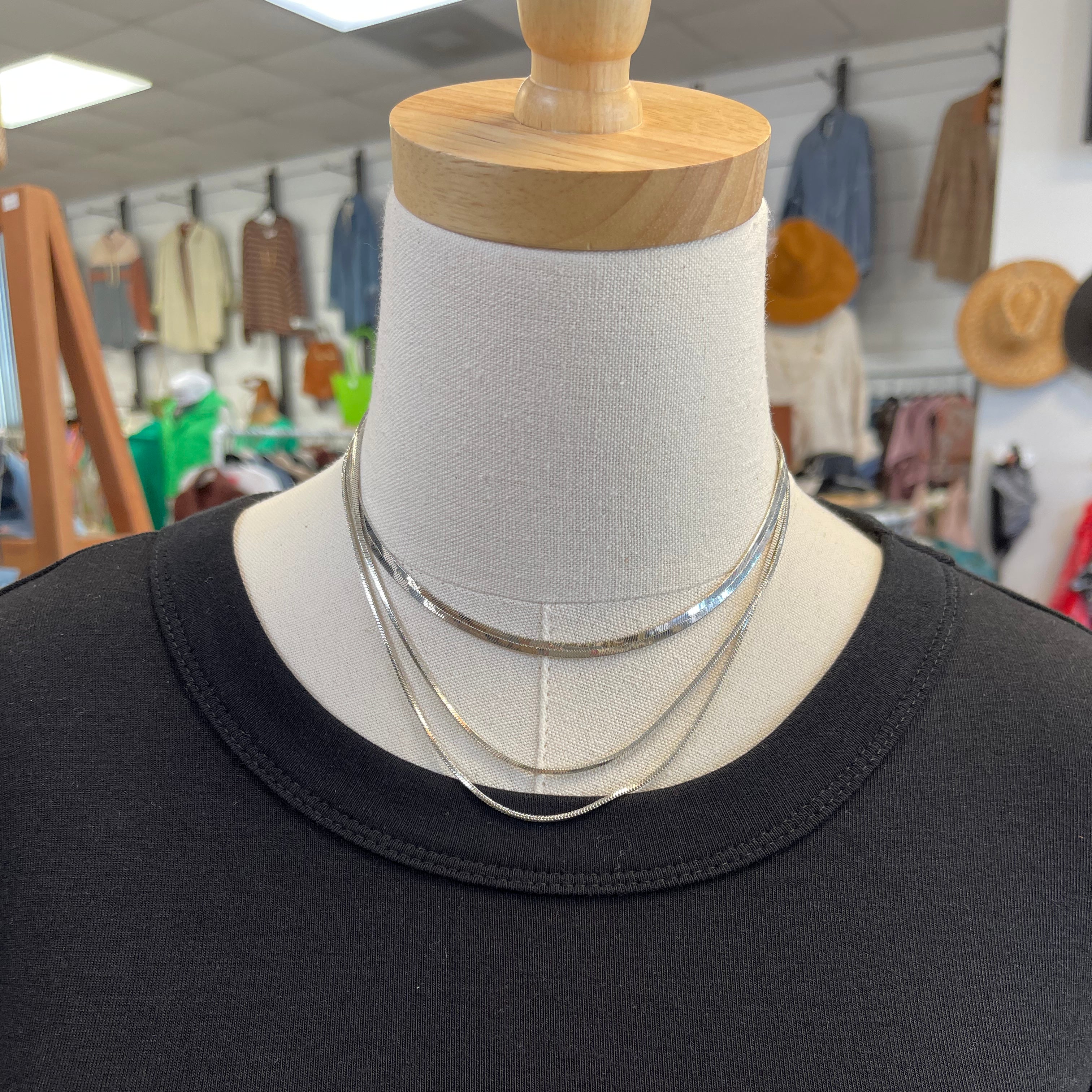 3 Strand Bone Necklace-Necklaces-Fame-The Silo Boutique, Women's Fashion Boutique Located in Warren and Grand Forks North Dakota
