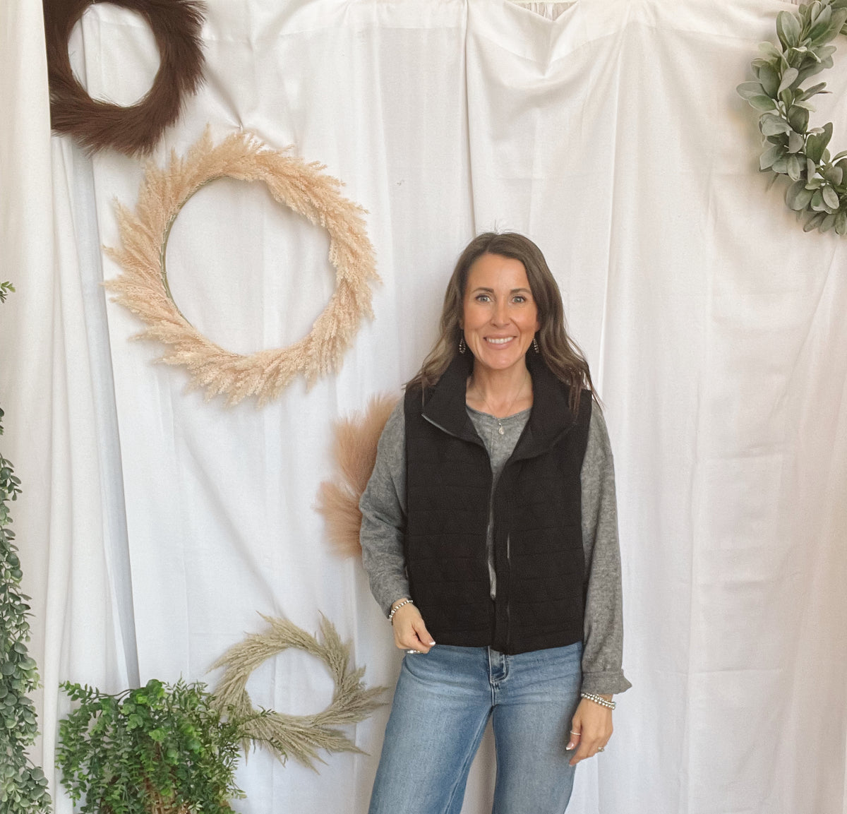 Geo Quilted Vest-Black-Vests-hyfve-The Silo Boutique, Women's Fashion Boutique Located in Warren and Grand Forks North Dakota