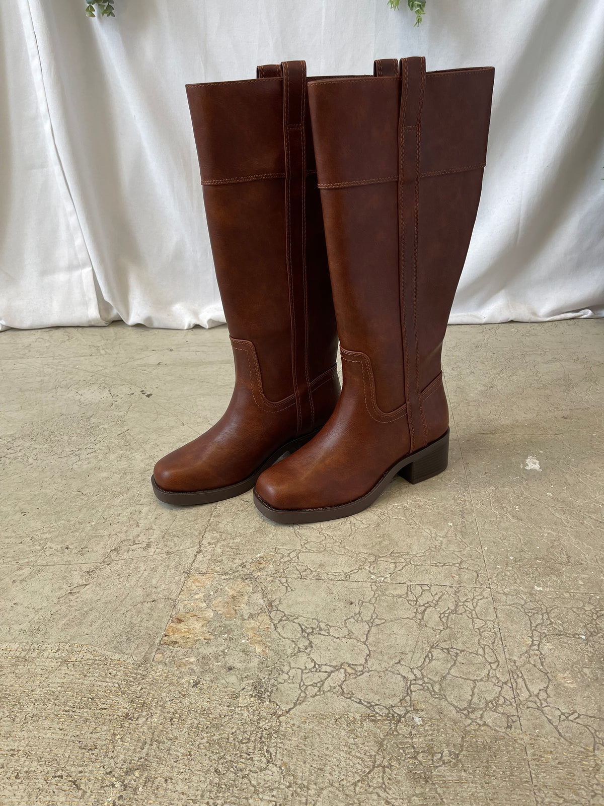 Soda Mizell Tall Boot-Brown-Sandals-soda-The Silo Boutique, Women's Fashion Boutique Located in Warren and Grand Forks North Dakota