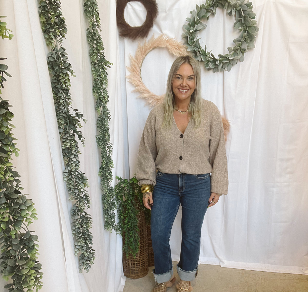 Isabel So Soft Cardigan-Taupe-Cardigans-hyfve-The Silo Boutique, Women's Fashion Boutique Located in Warren and Grand Forks North Dakota