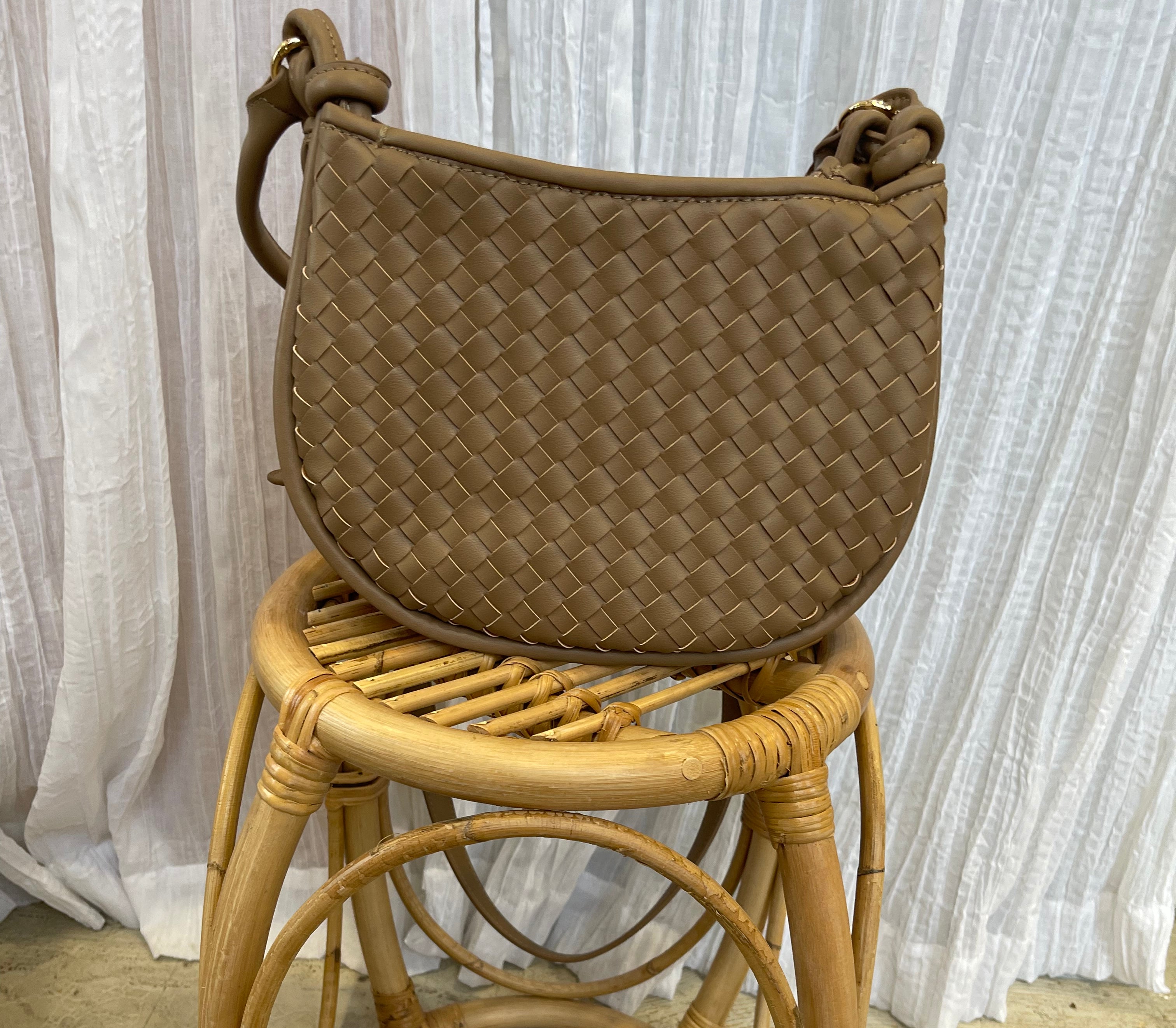 Jen and Co Kaylor Woven Purse-Taupe-Purses-Jen and Co-The Silo Boutique, Women's Fashion Boutique Located in Warren and Grand Forks North Dakota