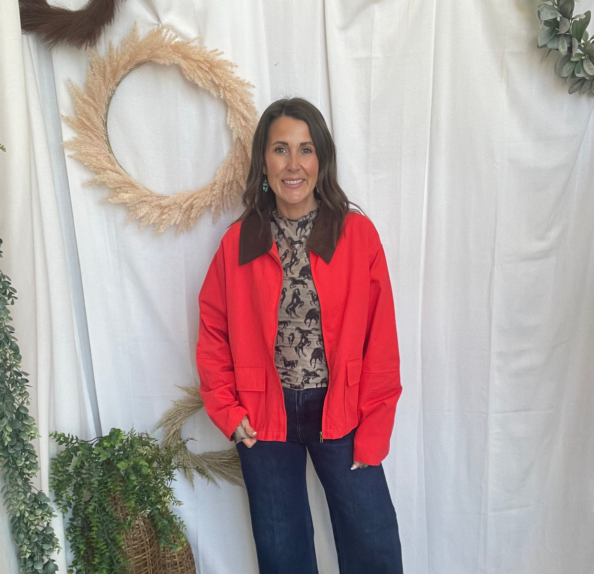 Suzie Chili Barn Jacket-Coats & Jackets-twentyfourth-The Silo Boutique, Women's Fashion Boutique Located in Warren and Grand Forks North Dakota
