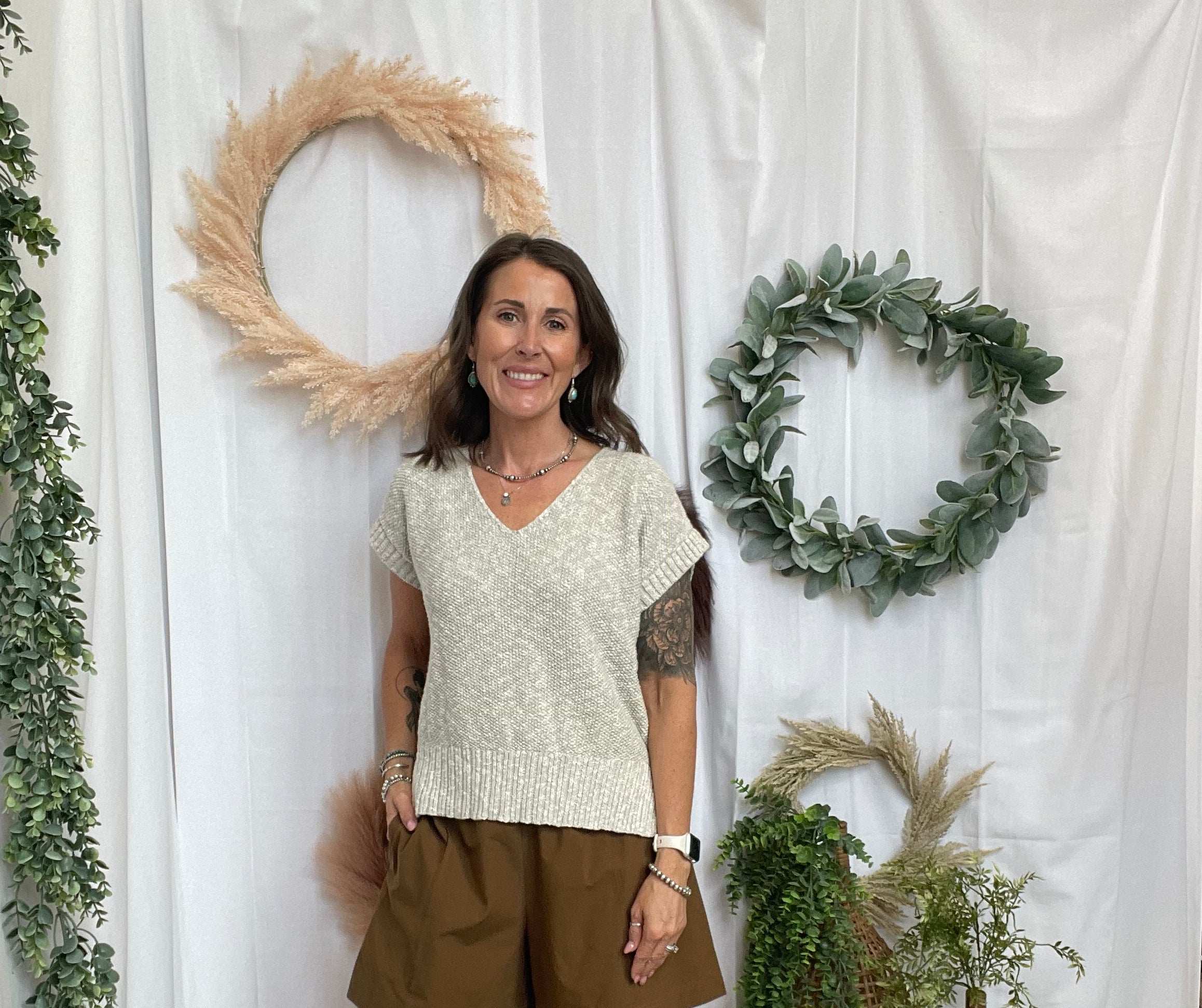 Leslie Paperbag Shorts-Deep Olive-Shorts-fun2fun-The Silo Boutique, Women's Fashion Boutique Located in Warren and Grand Forks North Dakota