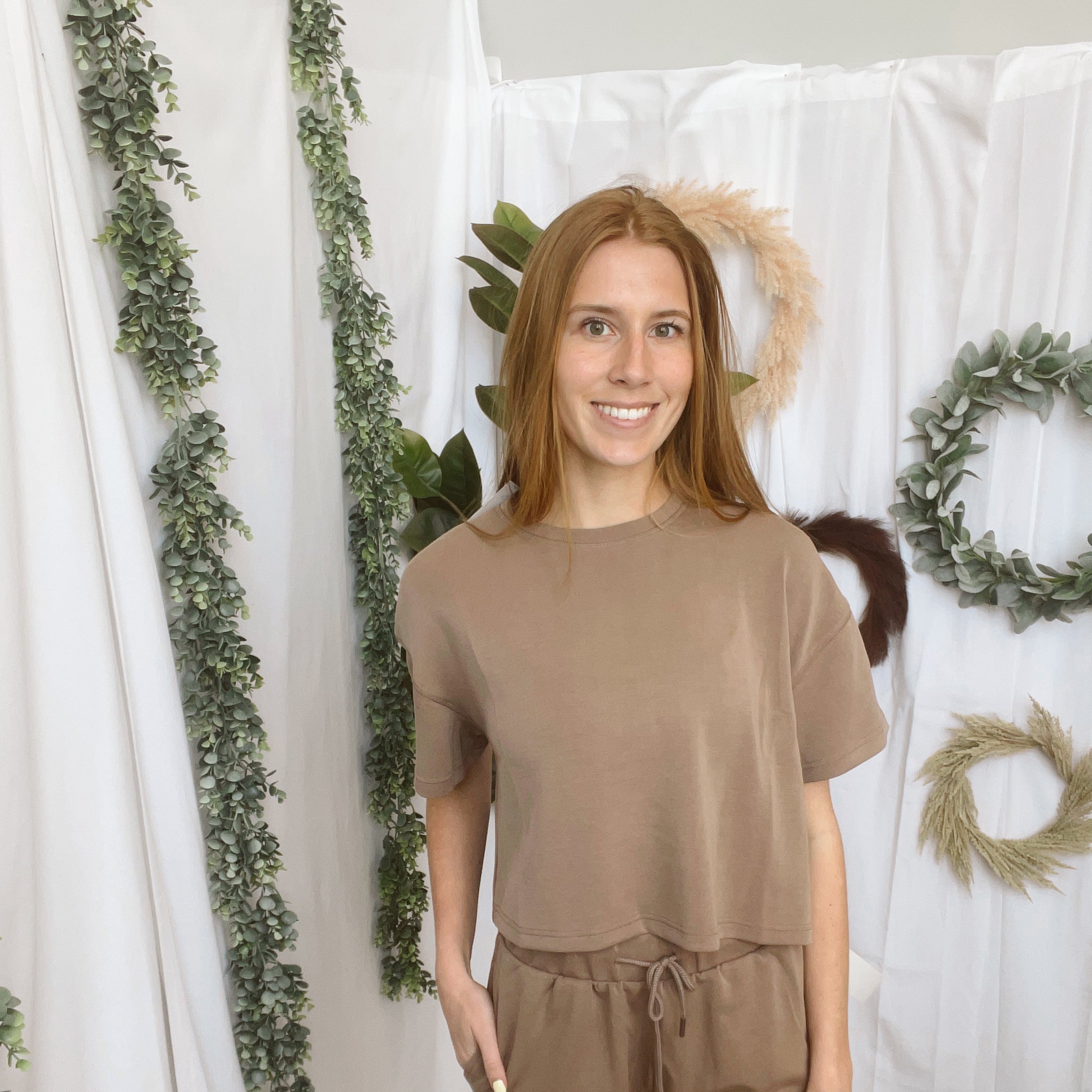 Mono B Laguna Short Set-Taupe-Outfit Sets-mono b-The Silo Boutique, Women's Fashion Boutique Located in Warren and Grand Forks North Dakota