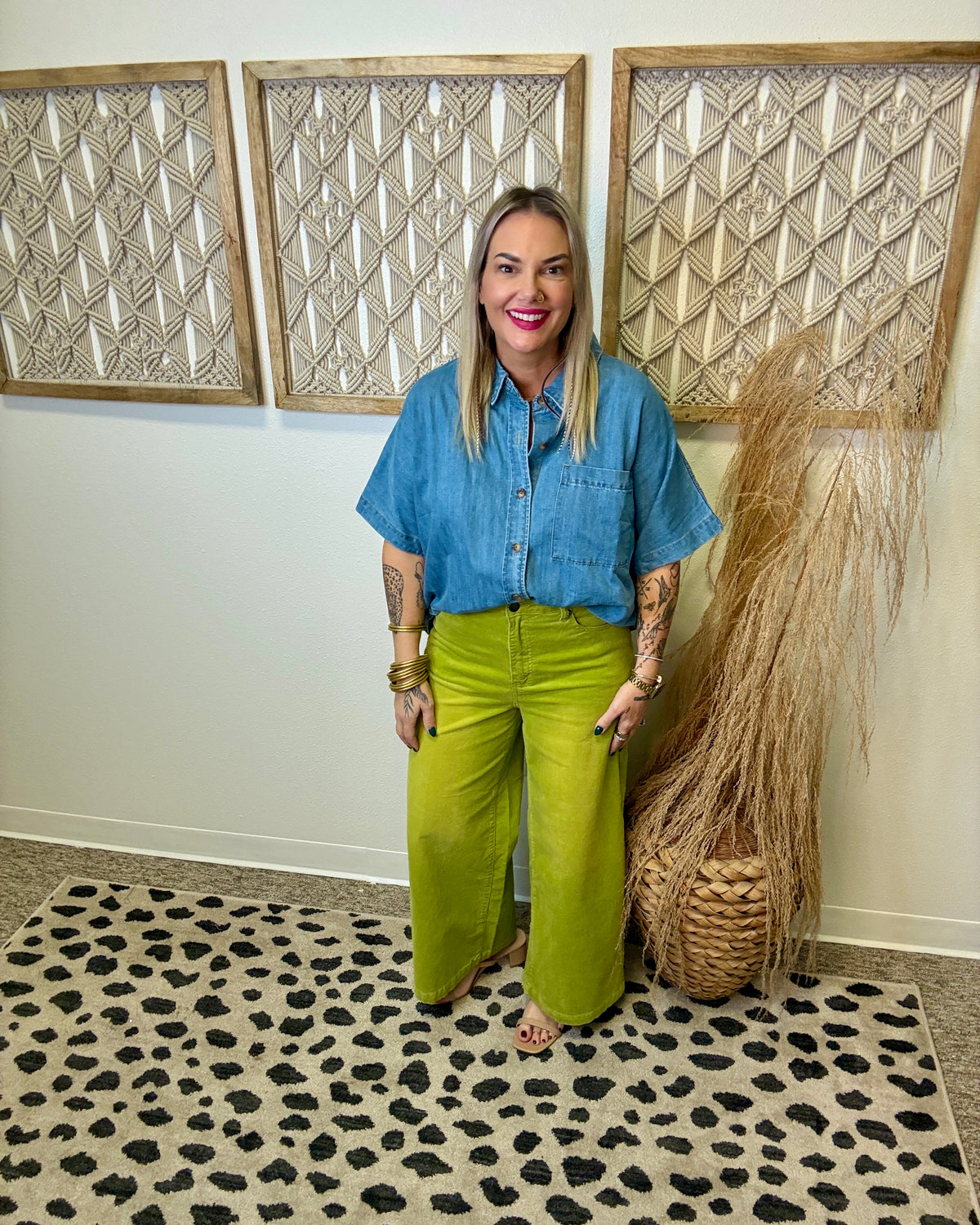 Celia Denim Short Sleeve Top-Short Sleeve Tops-twentyfourth-The Silo Boutique, Women's Fashion Boutique Located in Warren and Grand Forks North Dakota