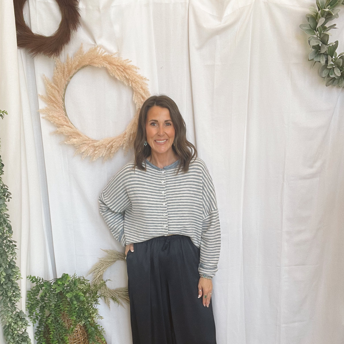 Jane Satin Drape Pants-Navy-Pants-jade by jane-The Silo Boutique, Women's Fashion Boutique Located in Warren and Grand Forks North Dakota