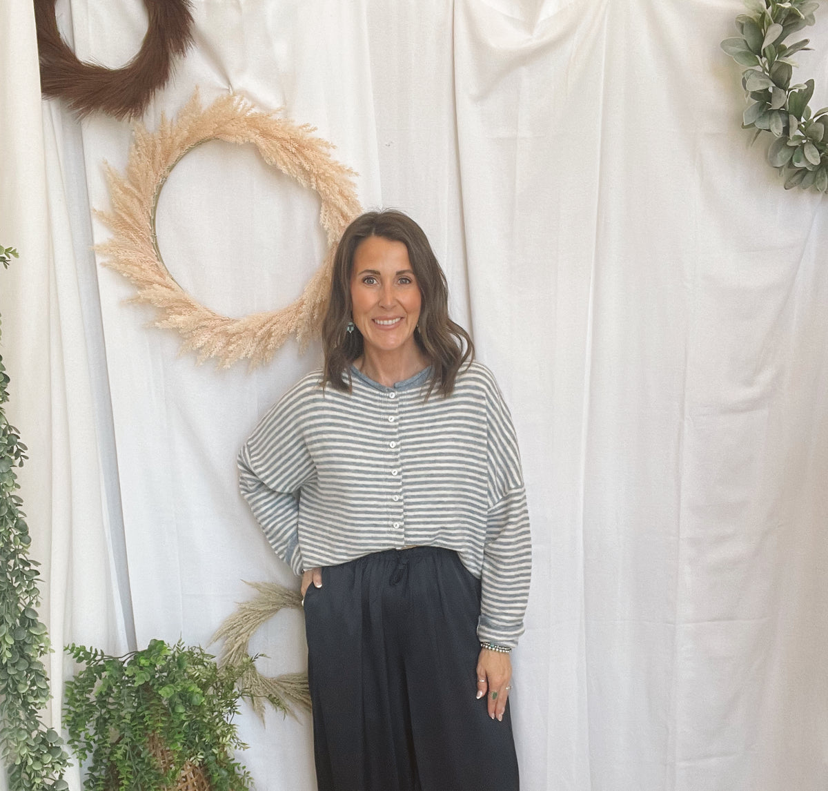 Jane Satin Drape Pants-Navy-Pants-jade by jane-The Silo Boutique, Women's Fashion Boutique Located in Warren and Grand Forks North Dakota