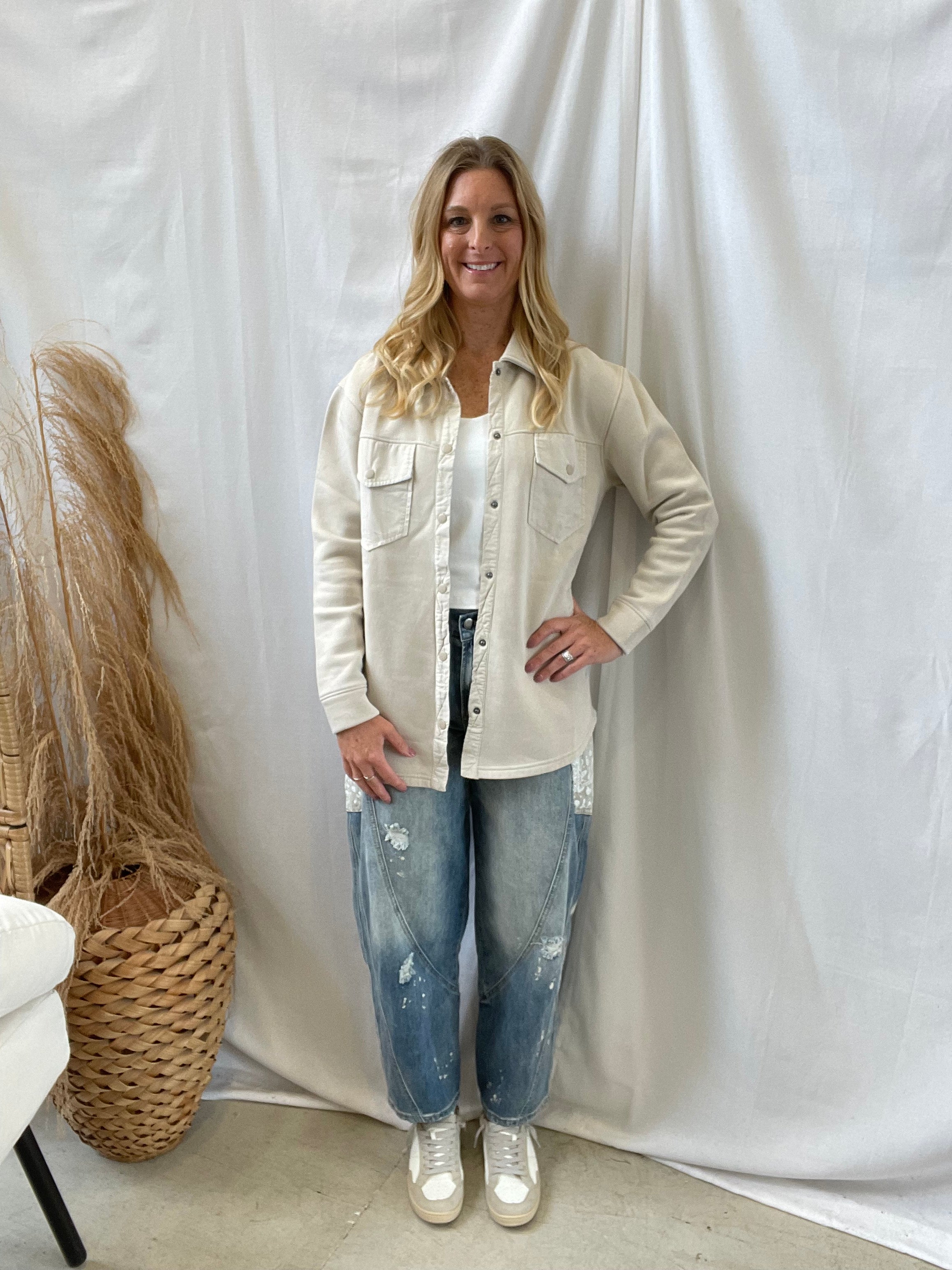 Oli & Hali Washed Pocket Pants-Pants-oli-The Silo Boutique, Women's Fashion Boutique Located in Warren and Grand Forks North Dakota
