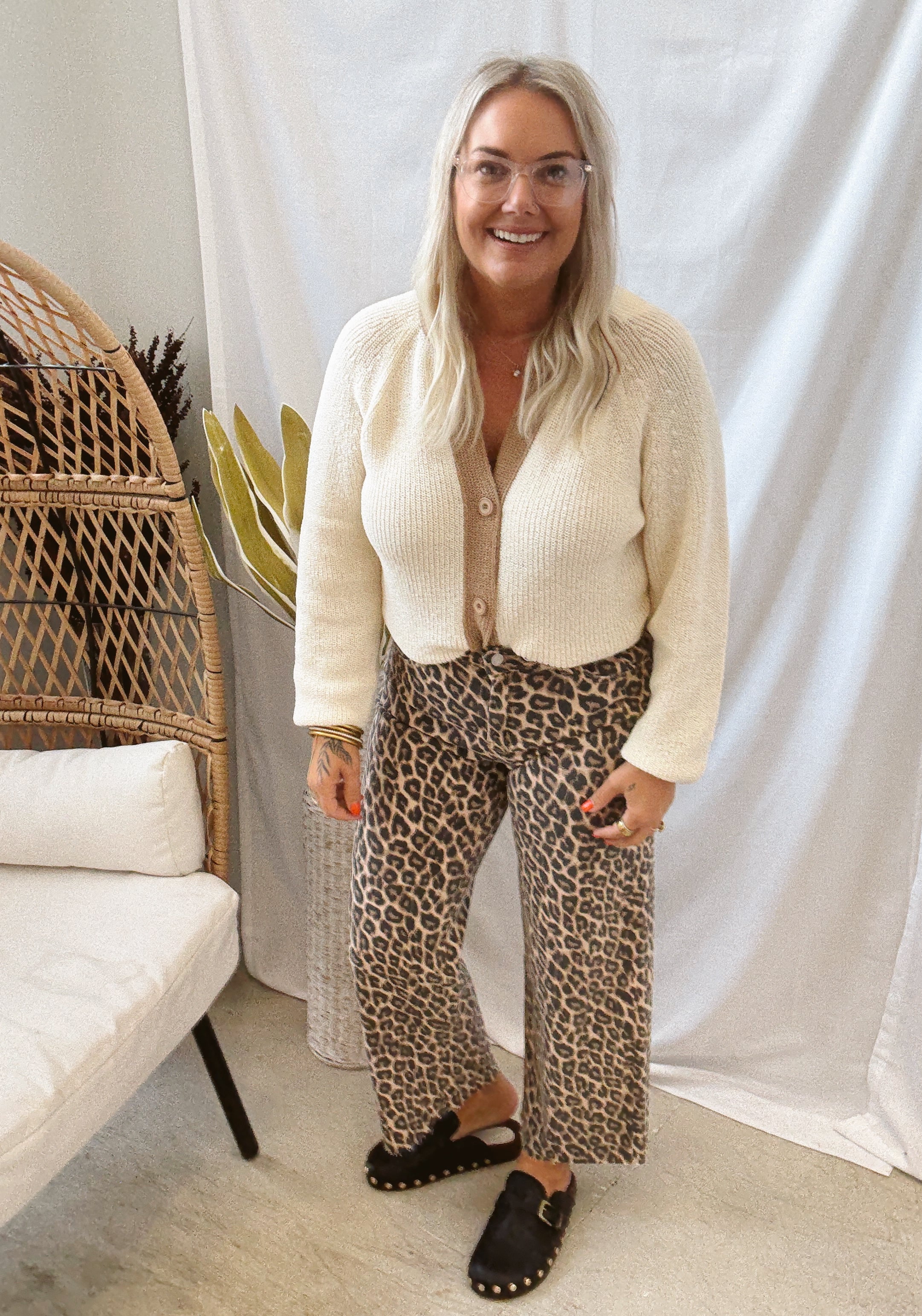 Ribbed Knit Contrast Sweater-Cream-Final Sale-Cardigans-promesa-The Silo Boutique, Women's Fashion Boutique Located in Warren and Grand Forks North Dakota
