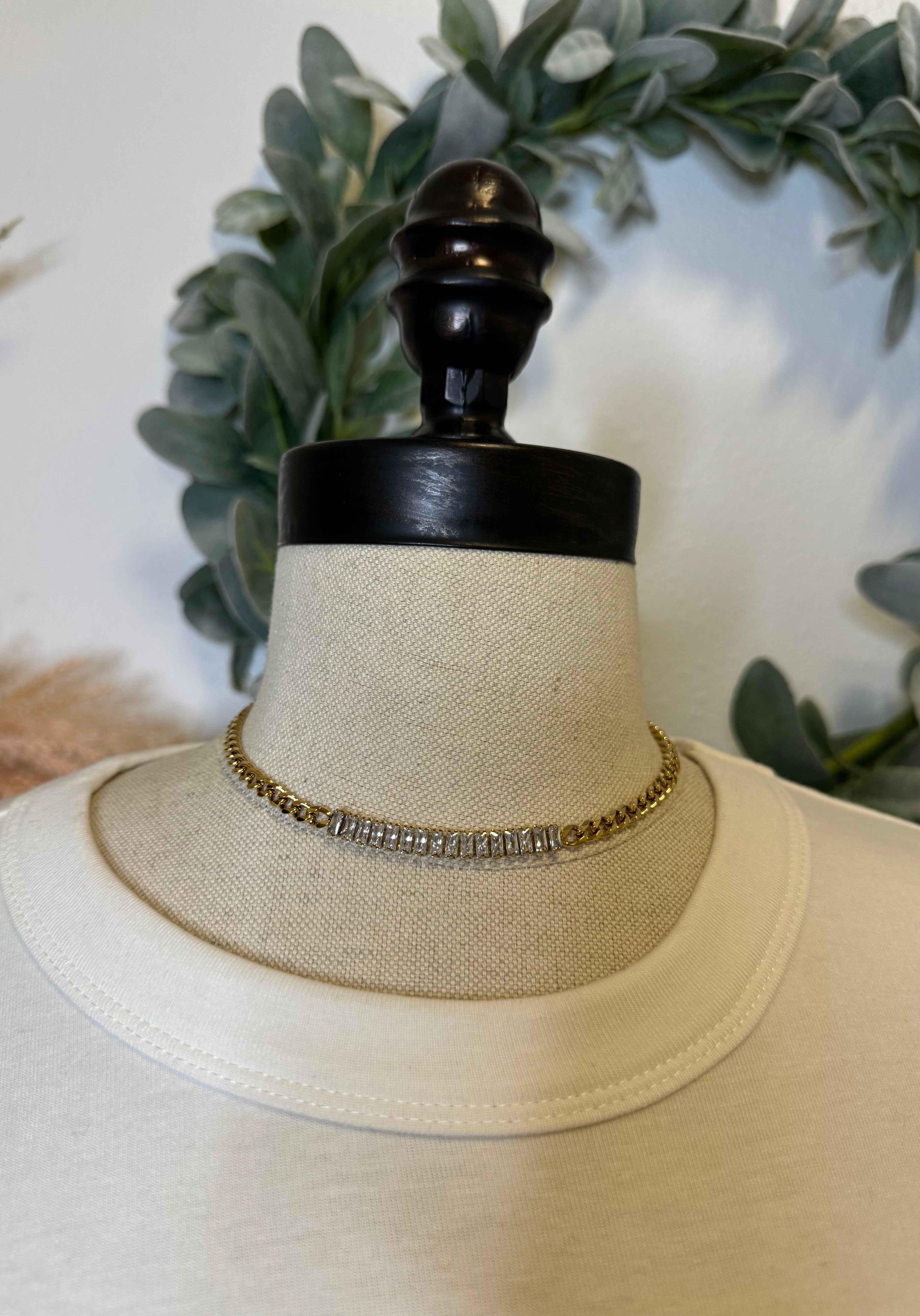 Desiree Diamond Chain Necklace-Necklaces-pretty simple-The Silo Boutique, Women's Fashion Boutique Located in Warren and Grand Forks North Dakota