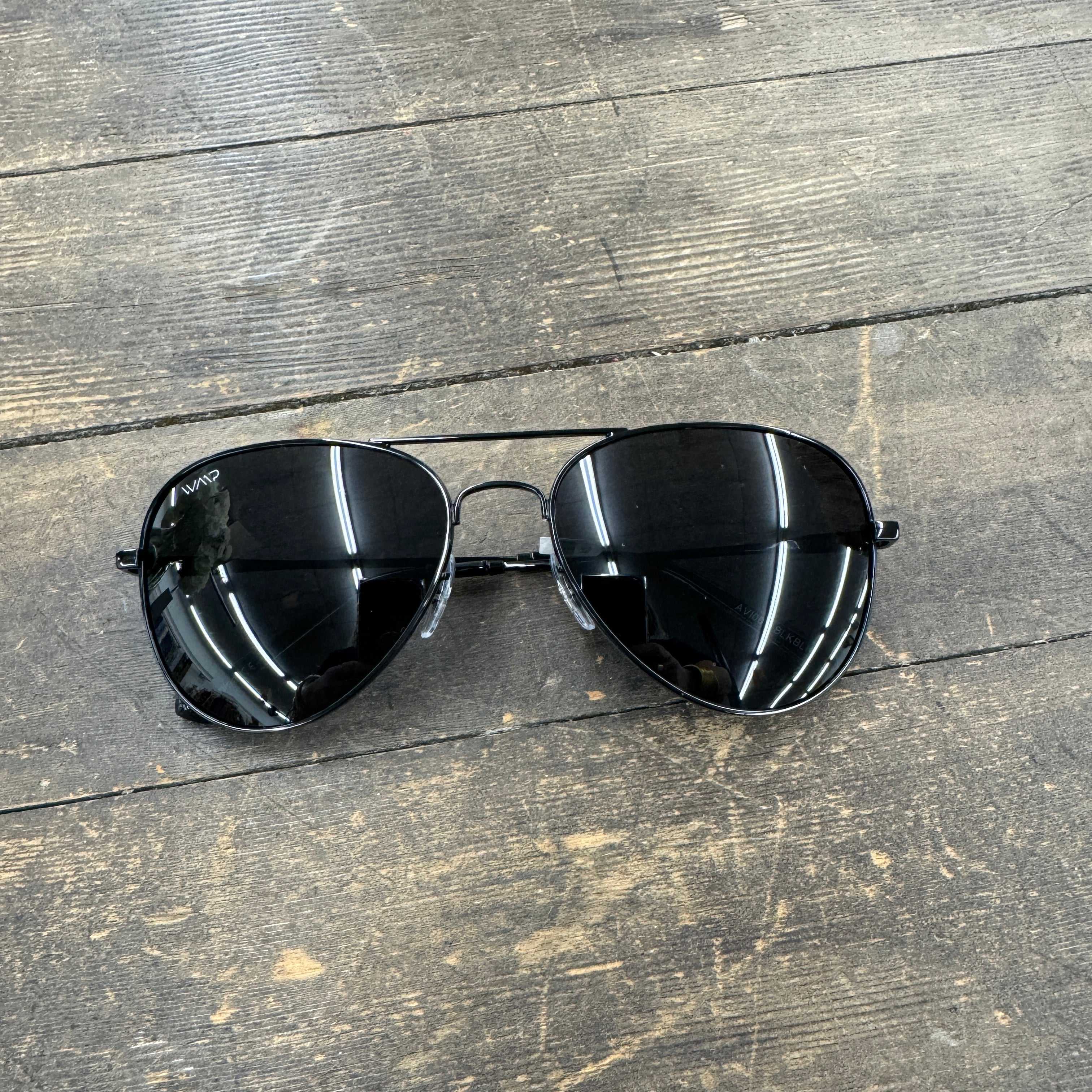 WMP Black Aviator Sunglasses-Sunglasses-wmp-The Silo Boutique, Women's Fashion Boutique Located in Warren and Grand Forks North Dakota