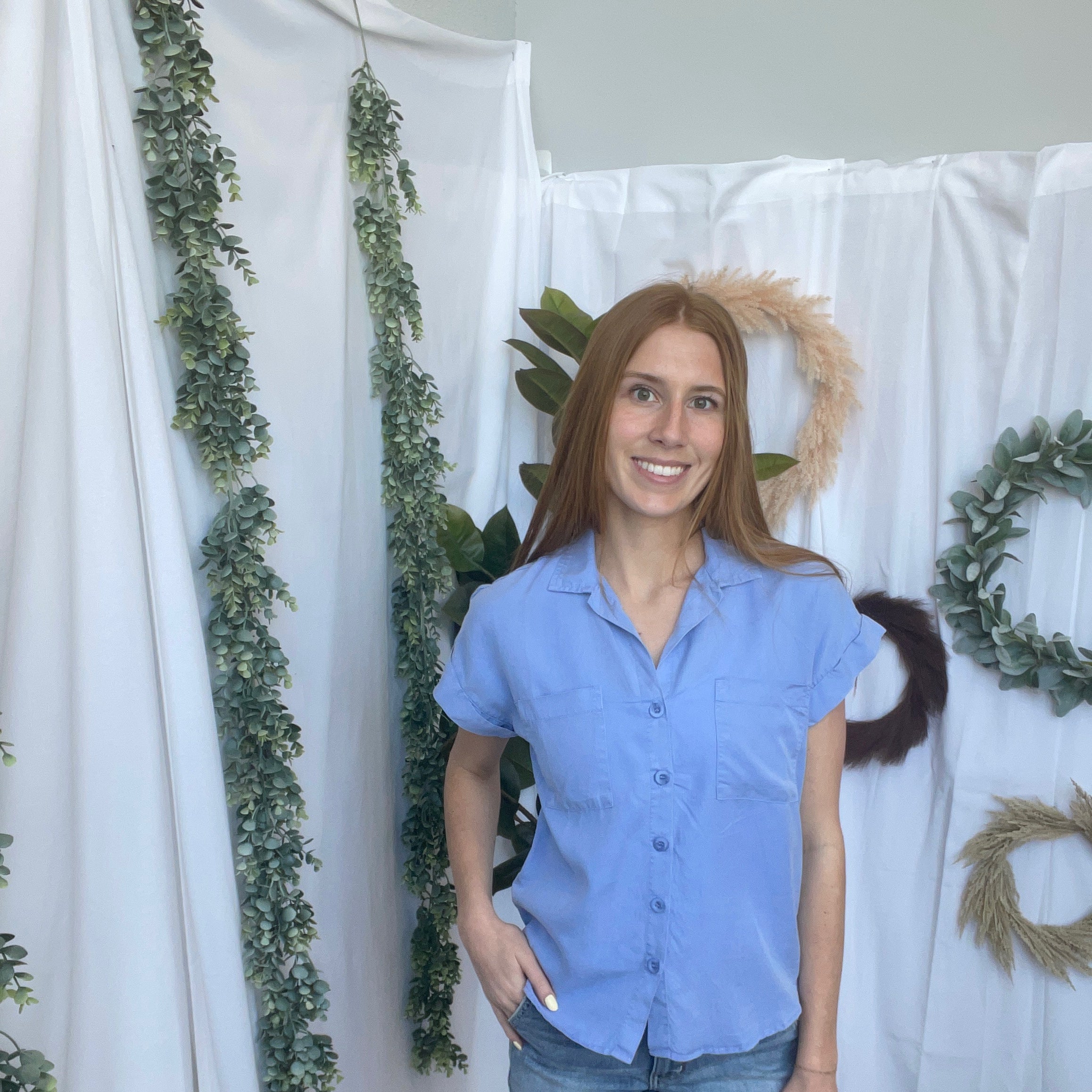 Cool Tencel Top-Blueberry-Short Sleeve Tops-be cool-The Silo Boutique, Women's Fashion Boutique Located in Warren and Grand Forks North Dakota