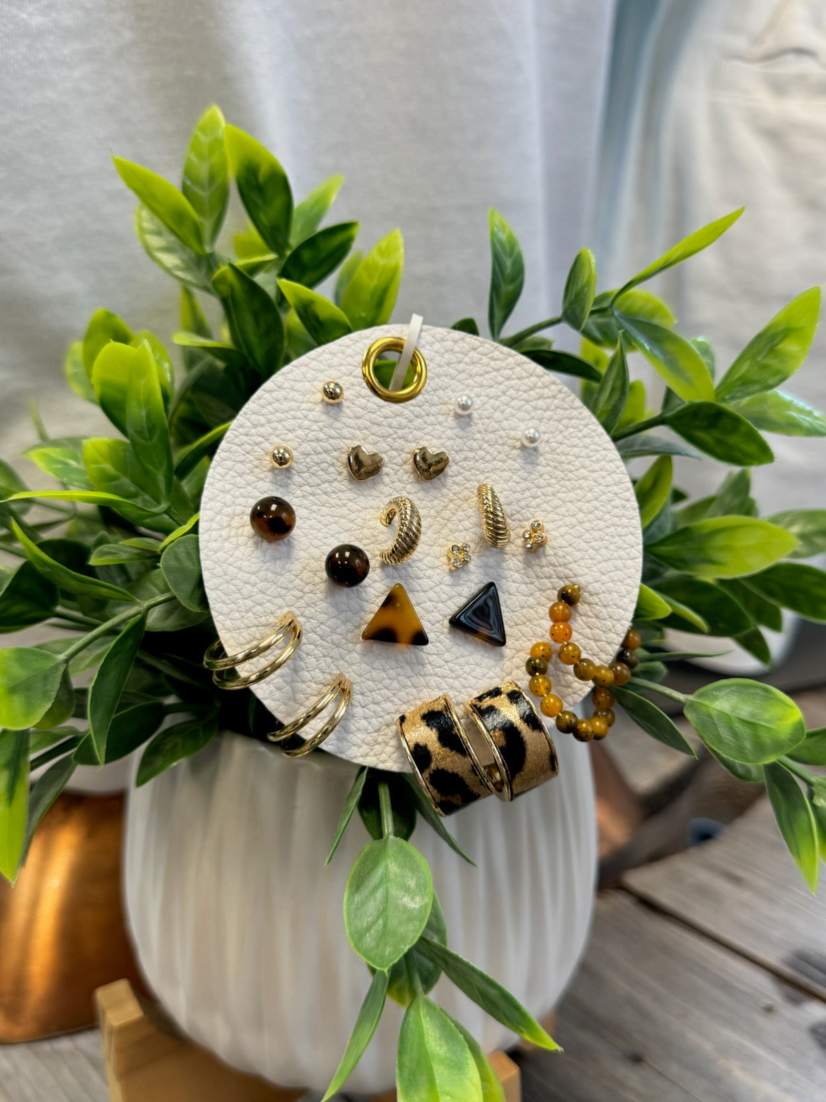 Leopard + Acrylic Earrings-Earrings-Fame-The Silo Boutique, Women's Fashion Boutique Located in Warren and Grand Forks North Dakota